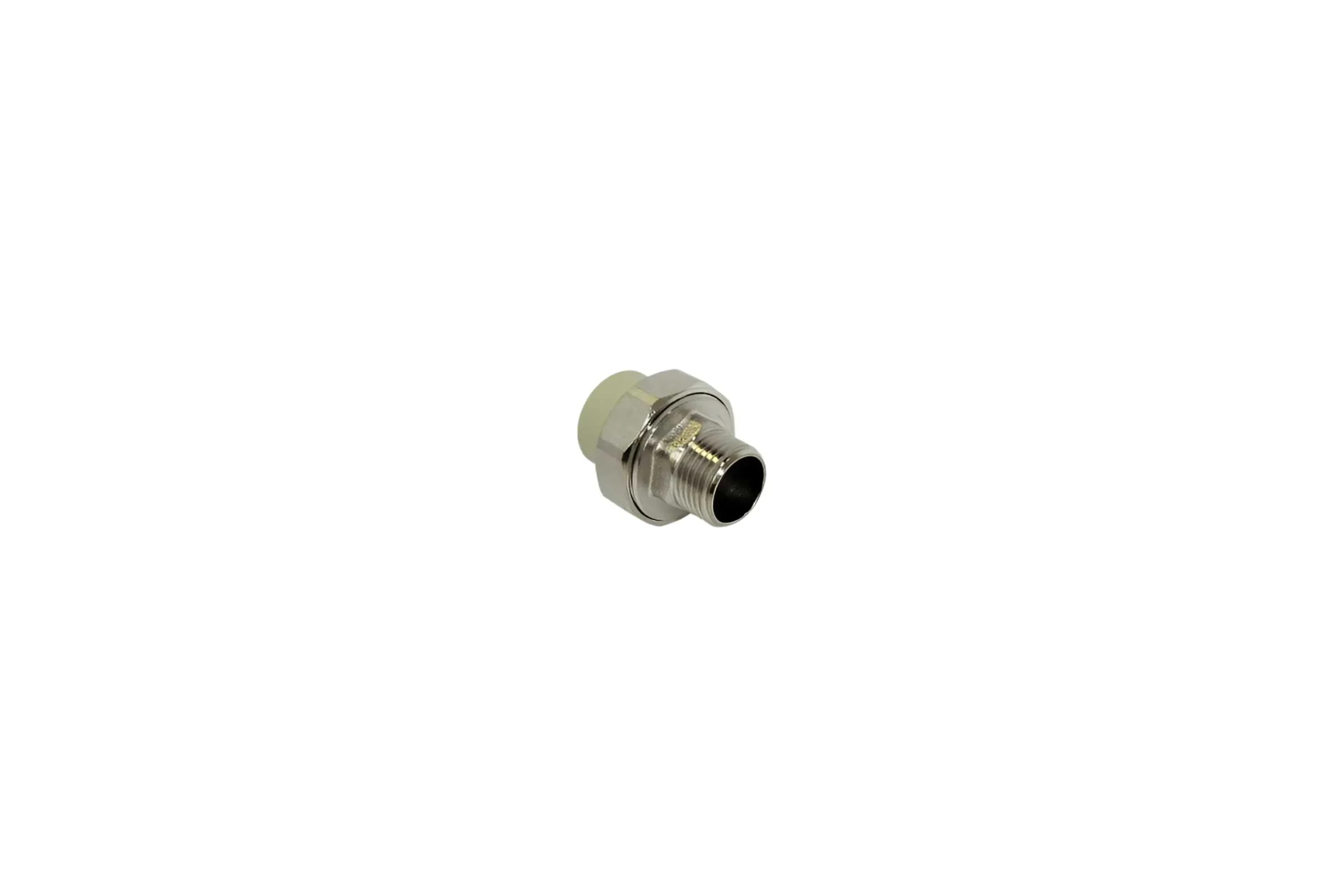 Муфта комбинированная разъемная TEBO PPR, O-ring, 63x2 НР, серый 016022112