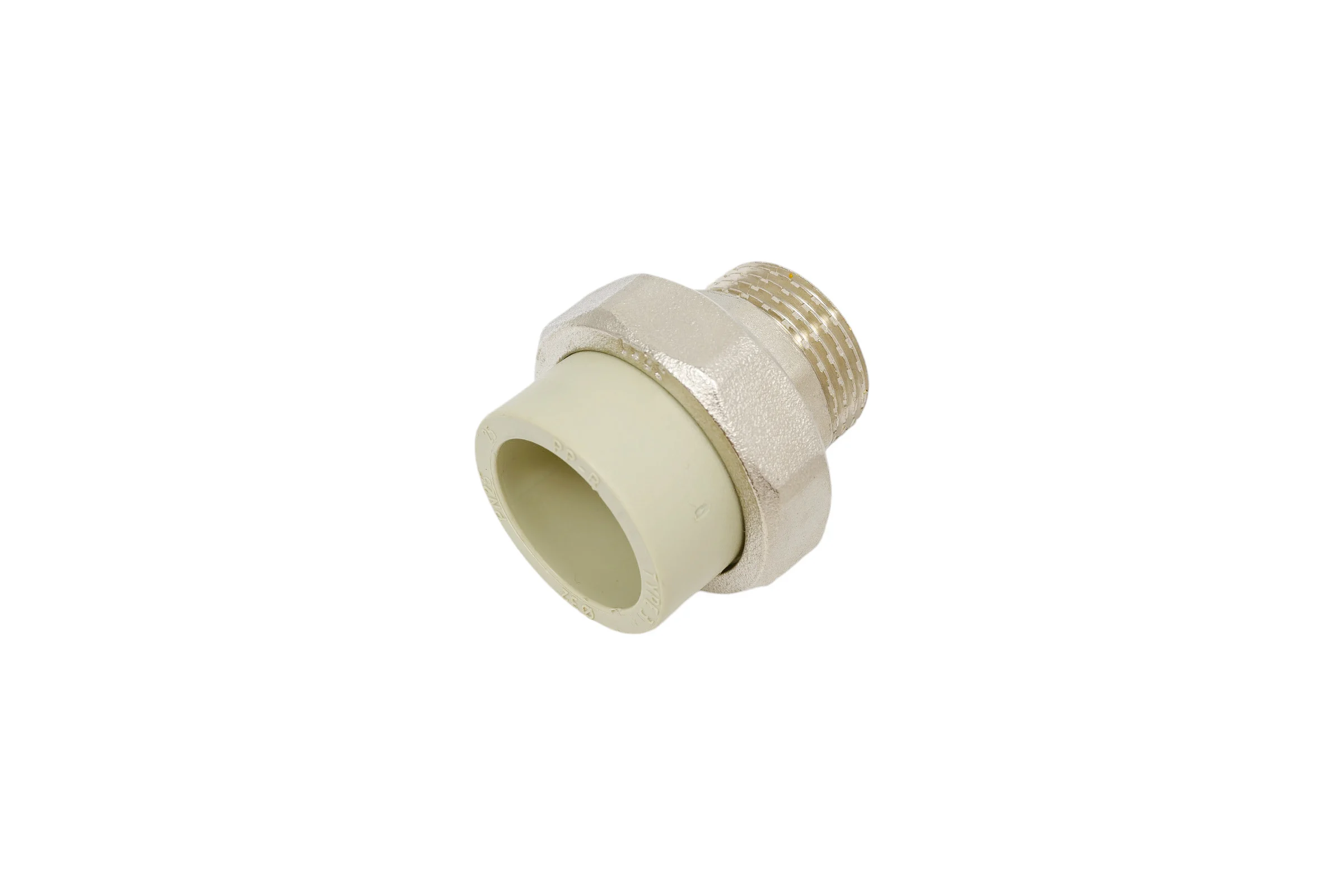 Муфта комбинированная разъемная TEBO PPR, O-ring, 32x1 НР, серый 016022108