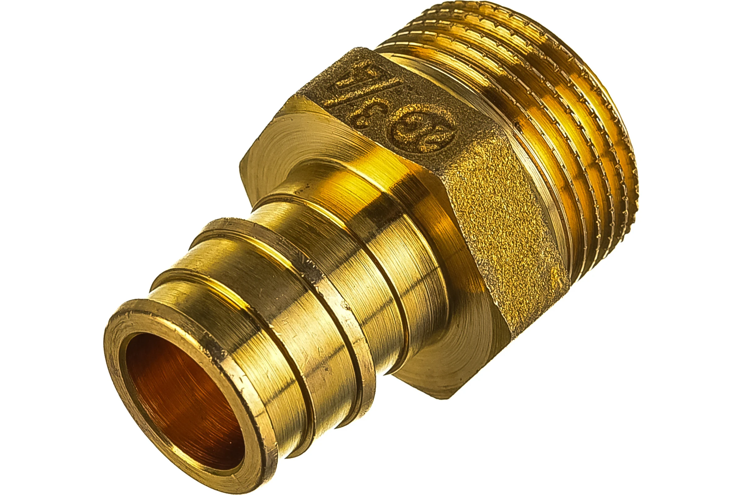 Муфта для PE-X латунь Giacomini GX107 Дн 20х3/4, НР GX107Y044 040-0347