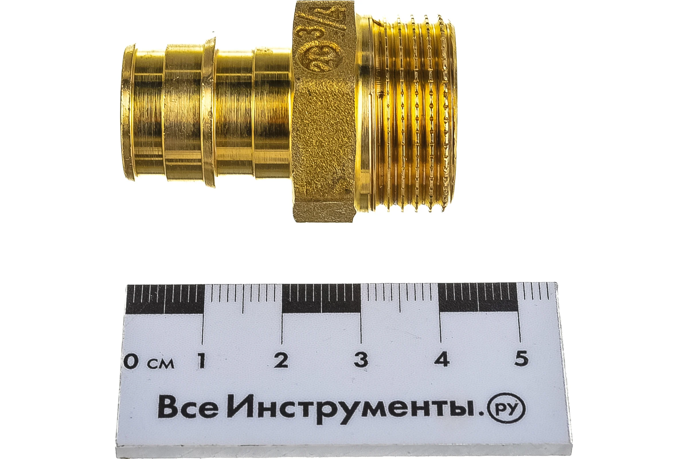 Муфта для PE-X латунь Giacomini GX107 Дн 20х3/4, НР GX107Y044 040-0347