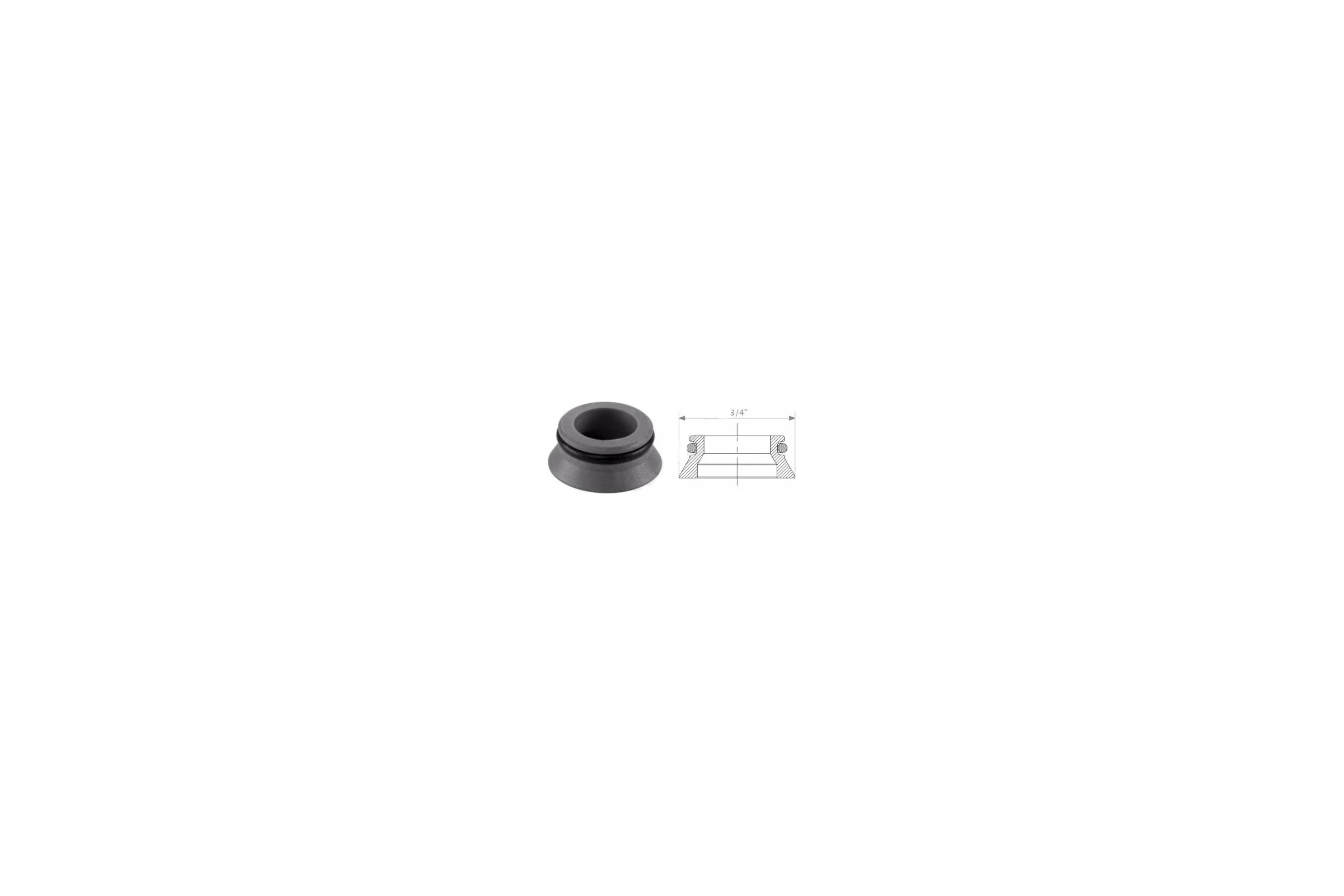Переходник Giacomini пластмасса R483 3/4ЕК евроконус-плоскость R483Y011 022-2355