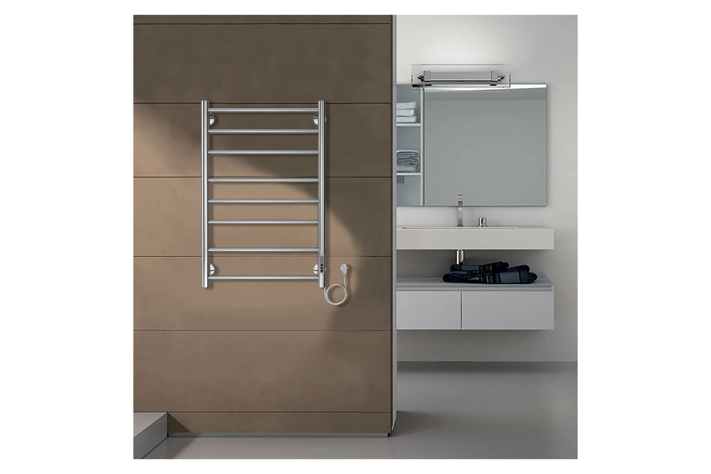 Электрический полотенцесушитель Azario PARMA 500/800 R, 8 перекладин 00088235