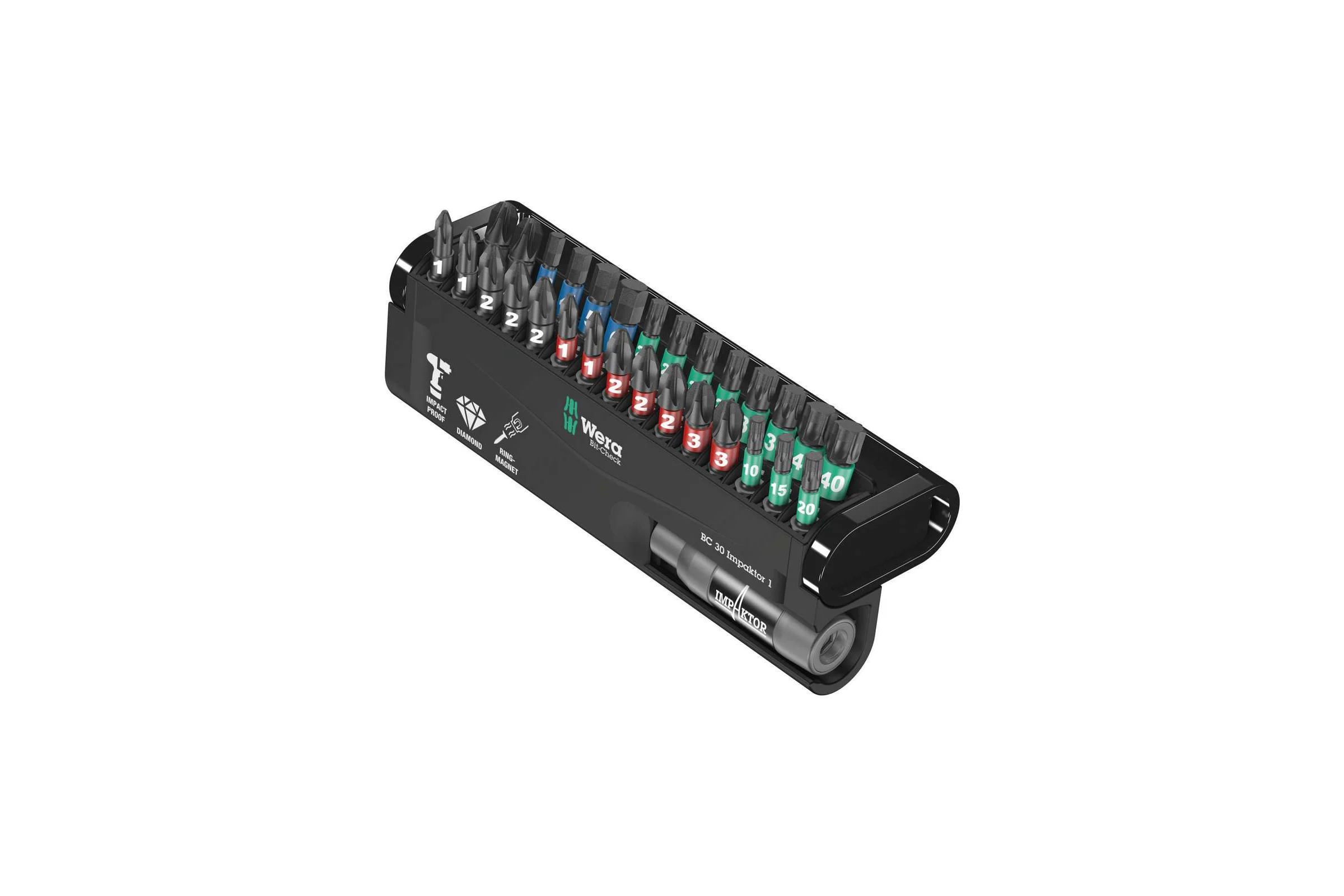 Набор насадок и держателей WERA Импактор 8755/ -9/IMP DC 25MM BITS WE-057690