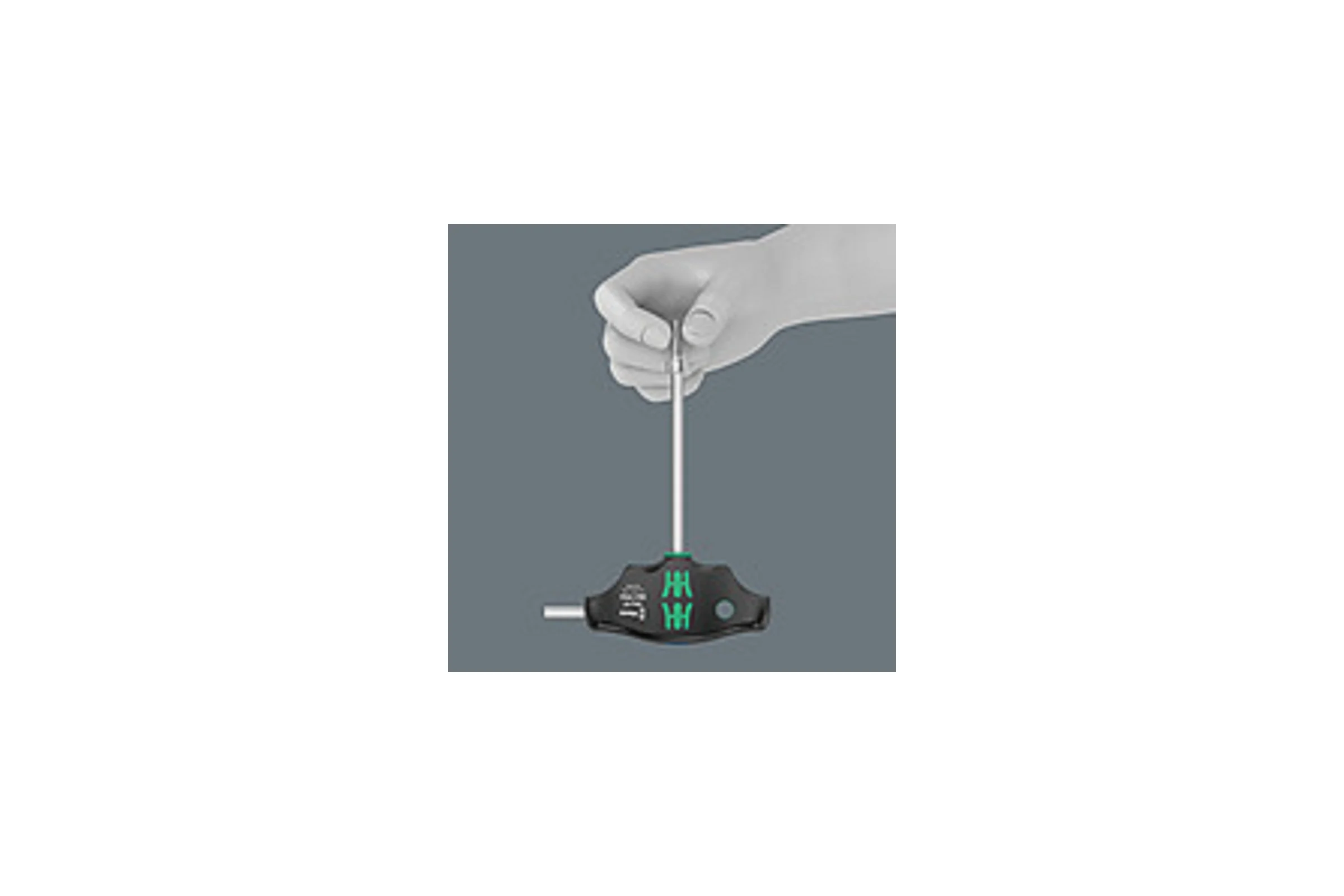 Шестигранная отвертка WERA 454 Hex-Plus HF с Т-образной рукояткой, с фиксацией крепежа, 3x100 мм WE-023334