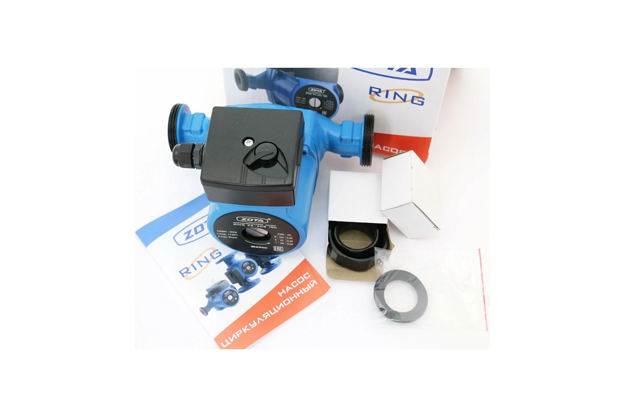 Насос ZOTA RING 25/60 S 180 с гайками 32923 ZR3630062302