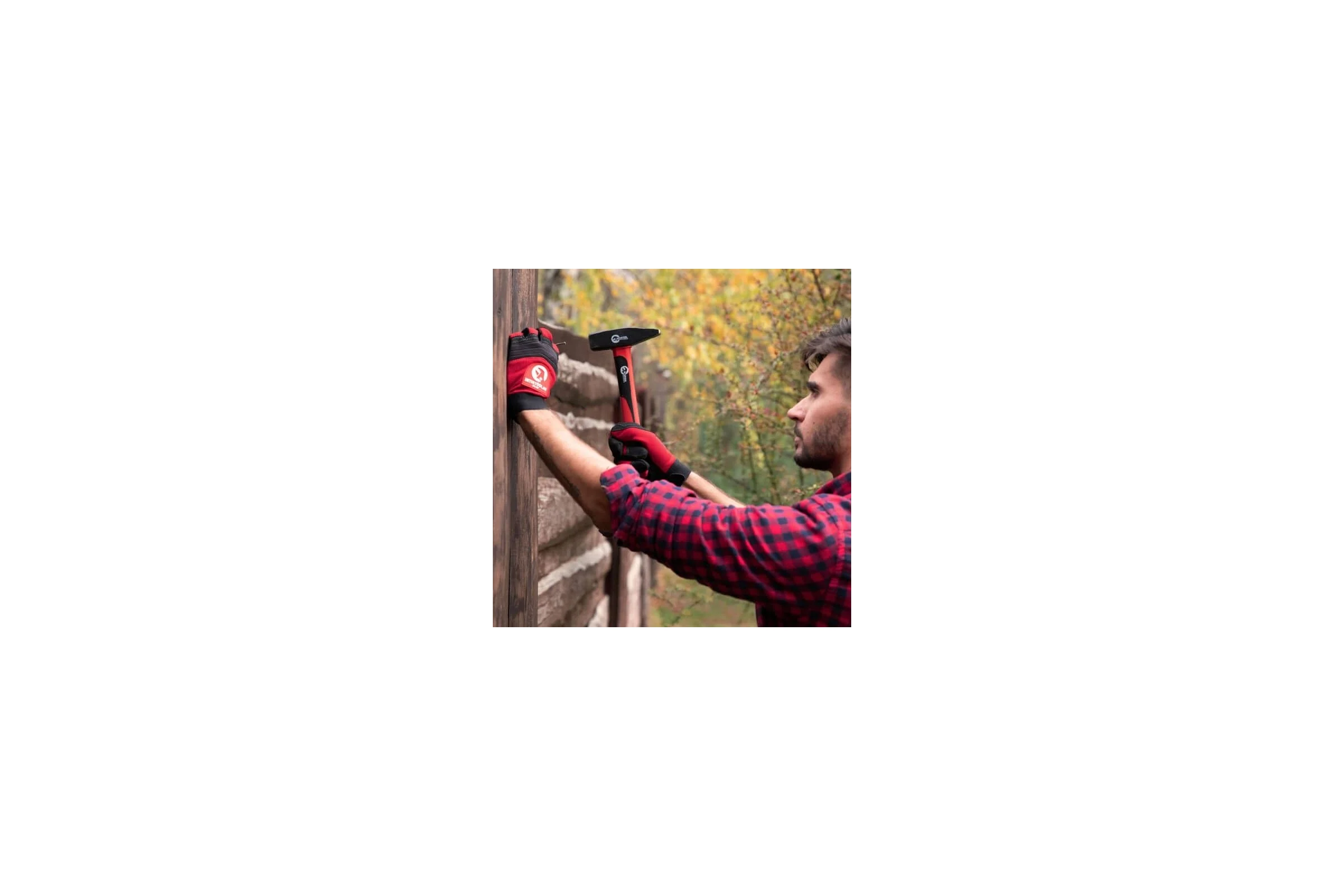 Молоток INTERTOOL 800 г, ручка из фибергласа HT-0208