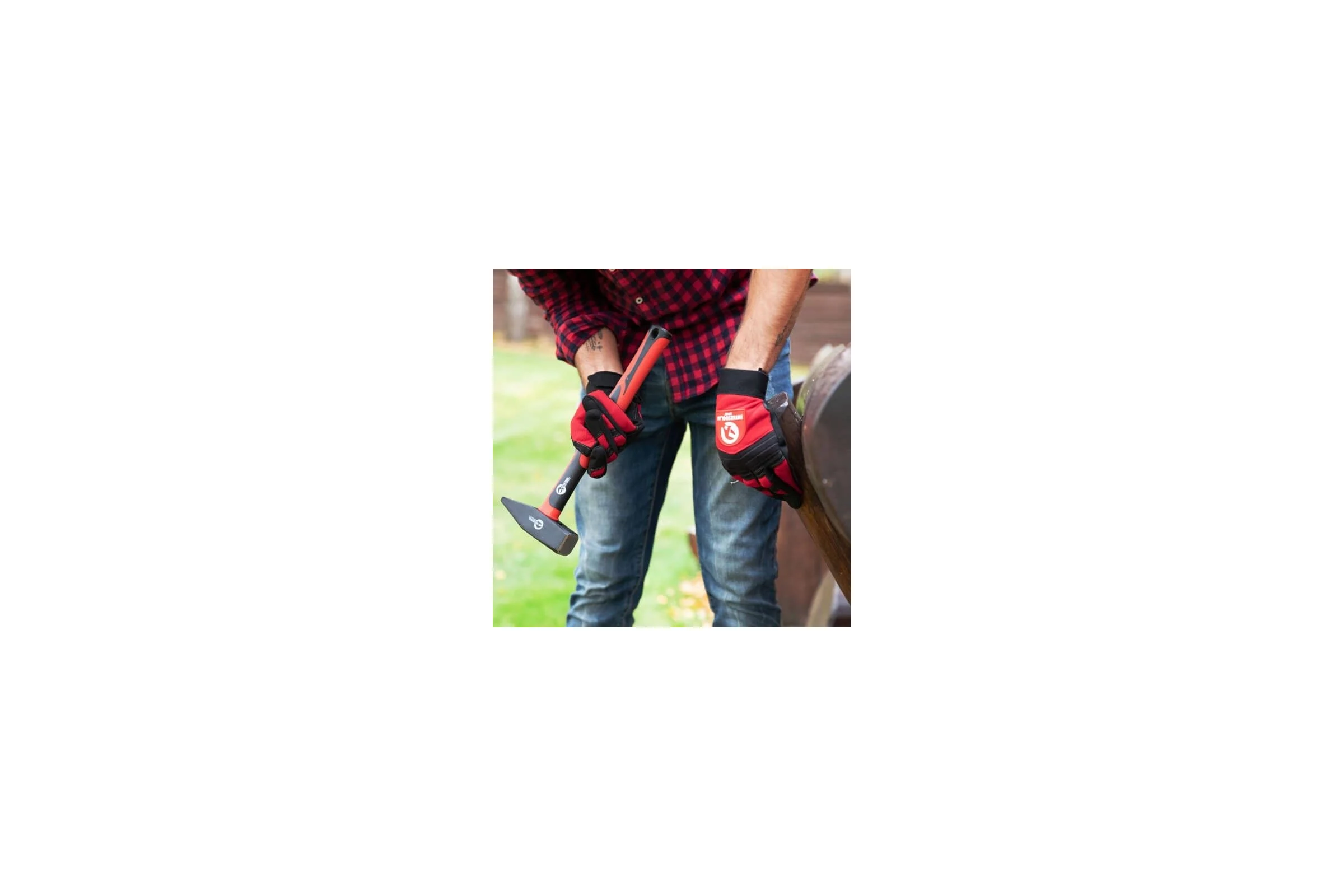 Молоток INTERTOOL 800 г, ручка из фибергласа HT-0208