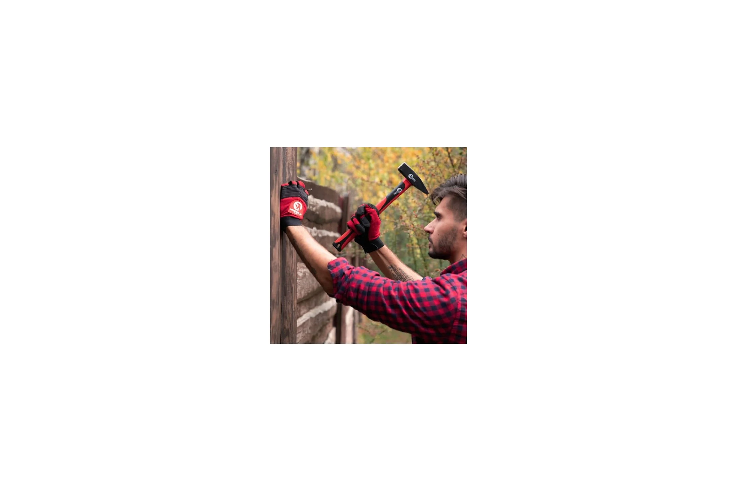 Молоток INTERTOOL 500 г, ручка из фибергласа HT-0205