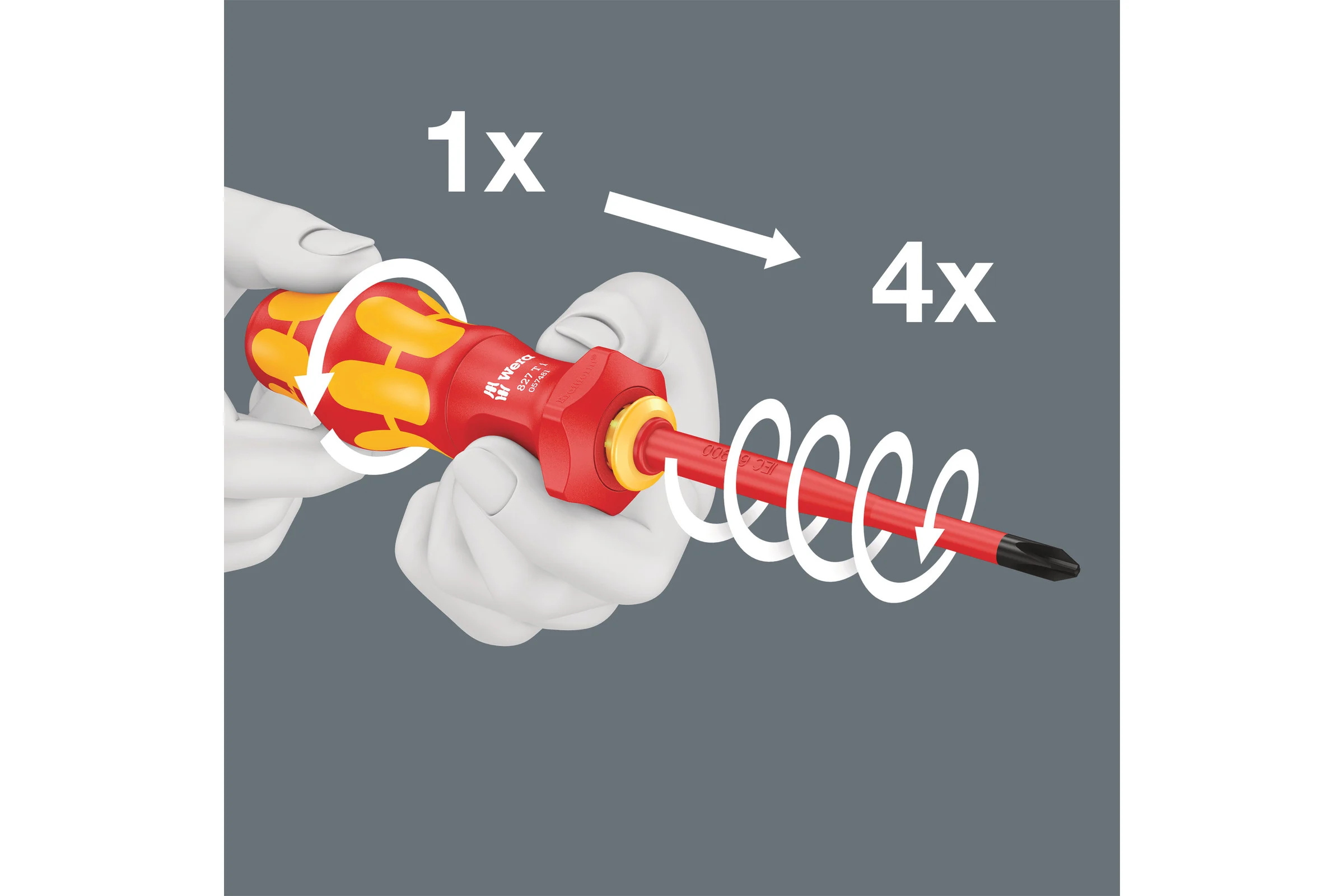 Ручка-держатель WERA 827 T i Kraftform Turbo 9 x 125 мм WE-057481