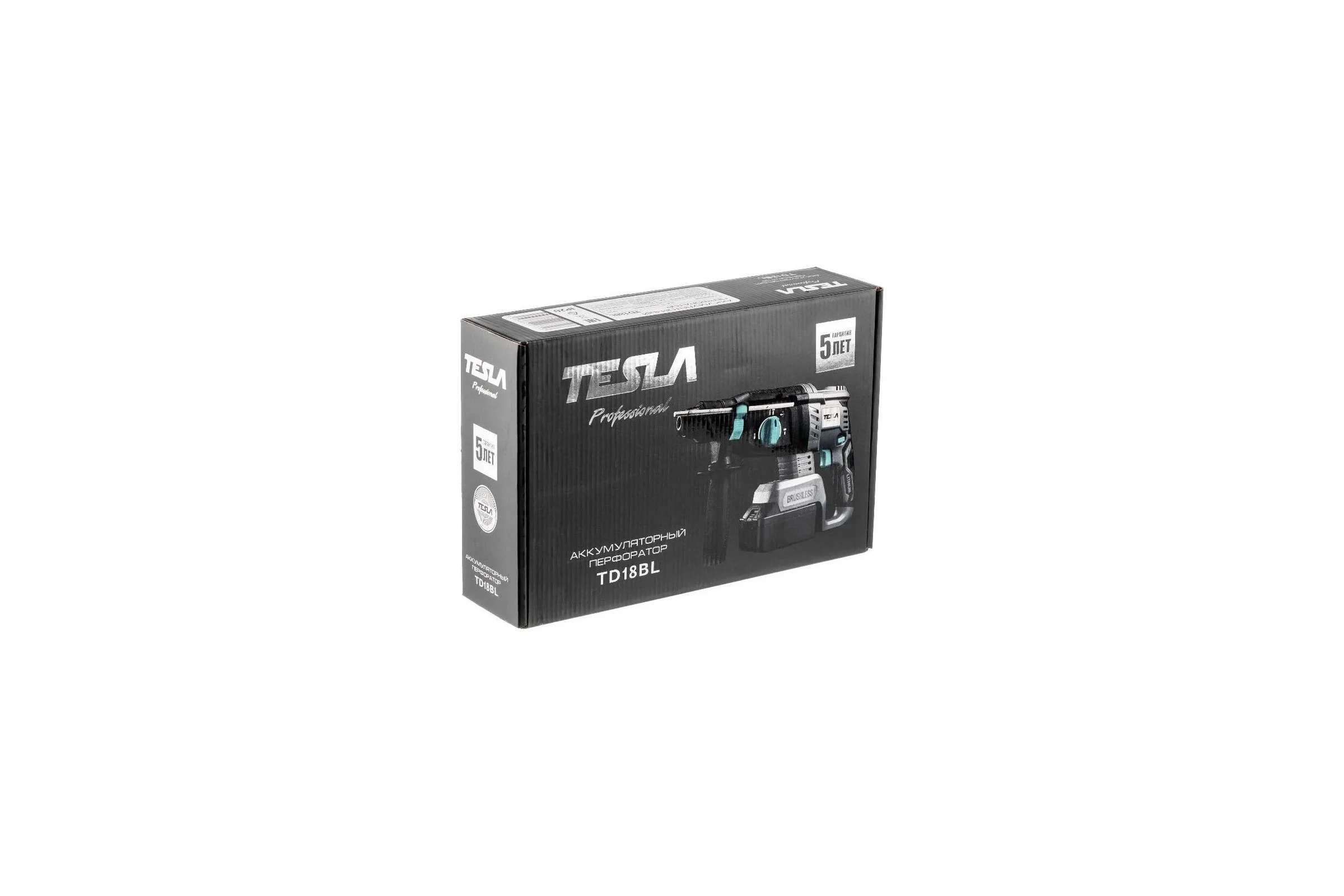 Аккумуляторный перфоратор Tesla TD18BL 18В LiION SDS+ 20мм 0-1500об/мин 1,9 Дж 3 режима 834526