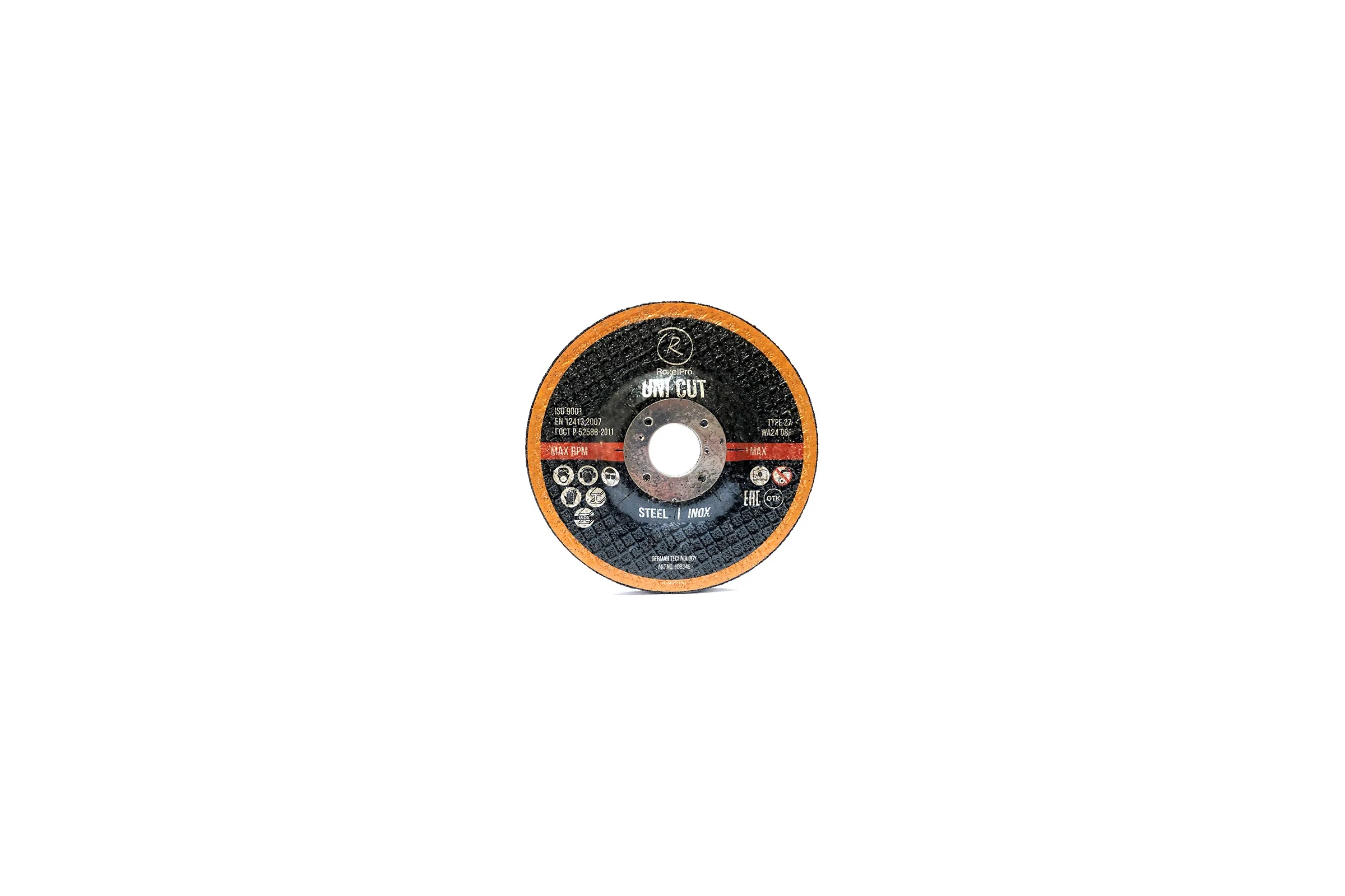 Зачистной круг ROXTOP UNI CUT 180x6.4x22 мм, Т27, нерж. сталь, металл 20 шт RoxelPro 108369