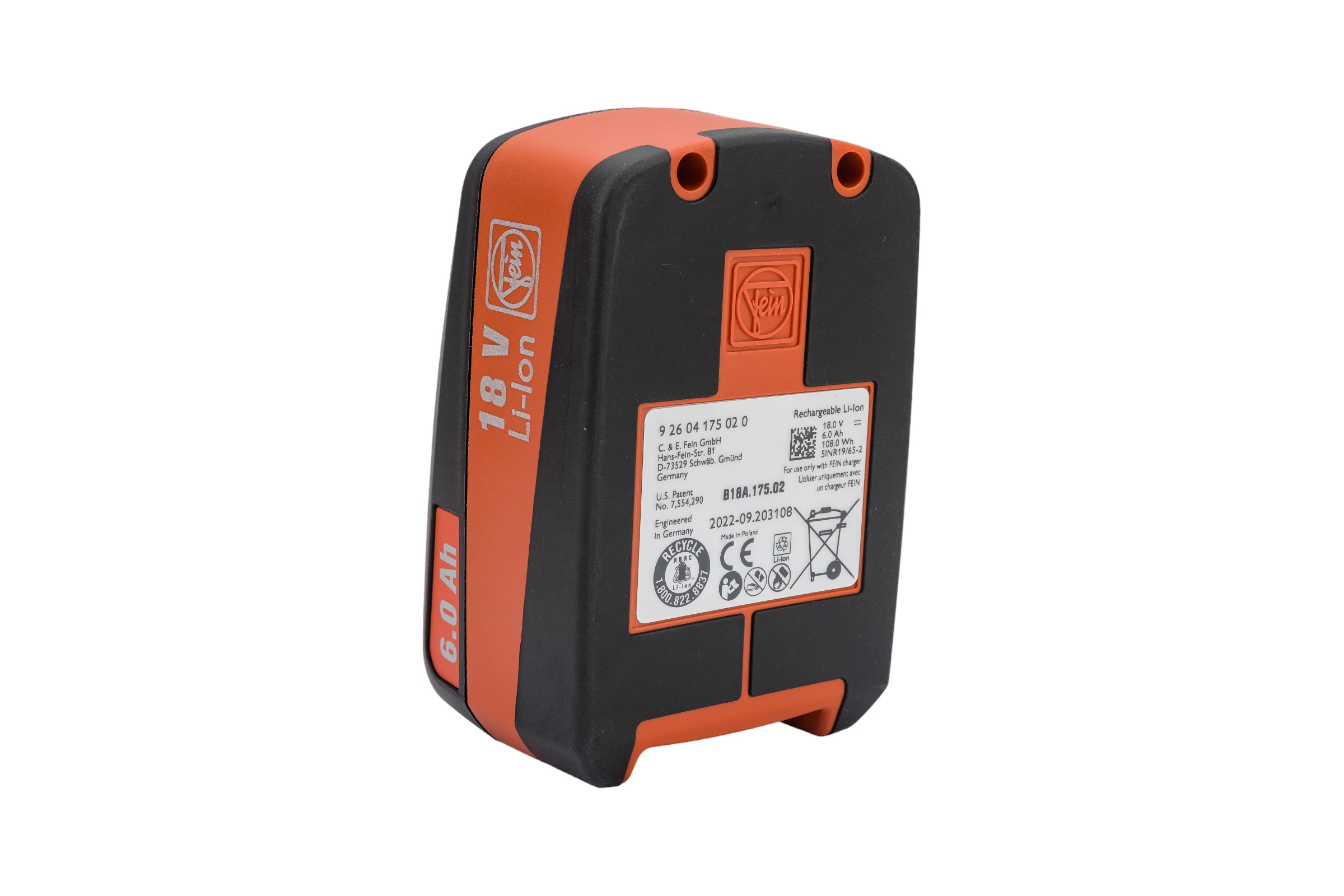 Аккумулятор Li-Ion 18V 6Ah Fein 92604175020