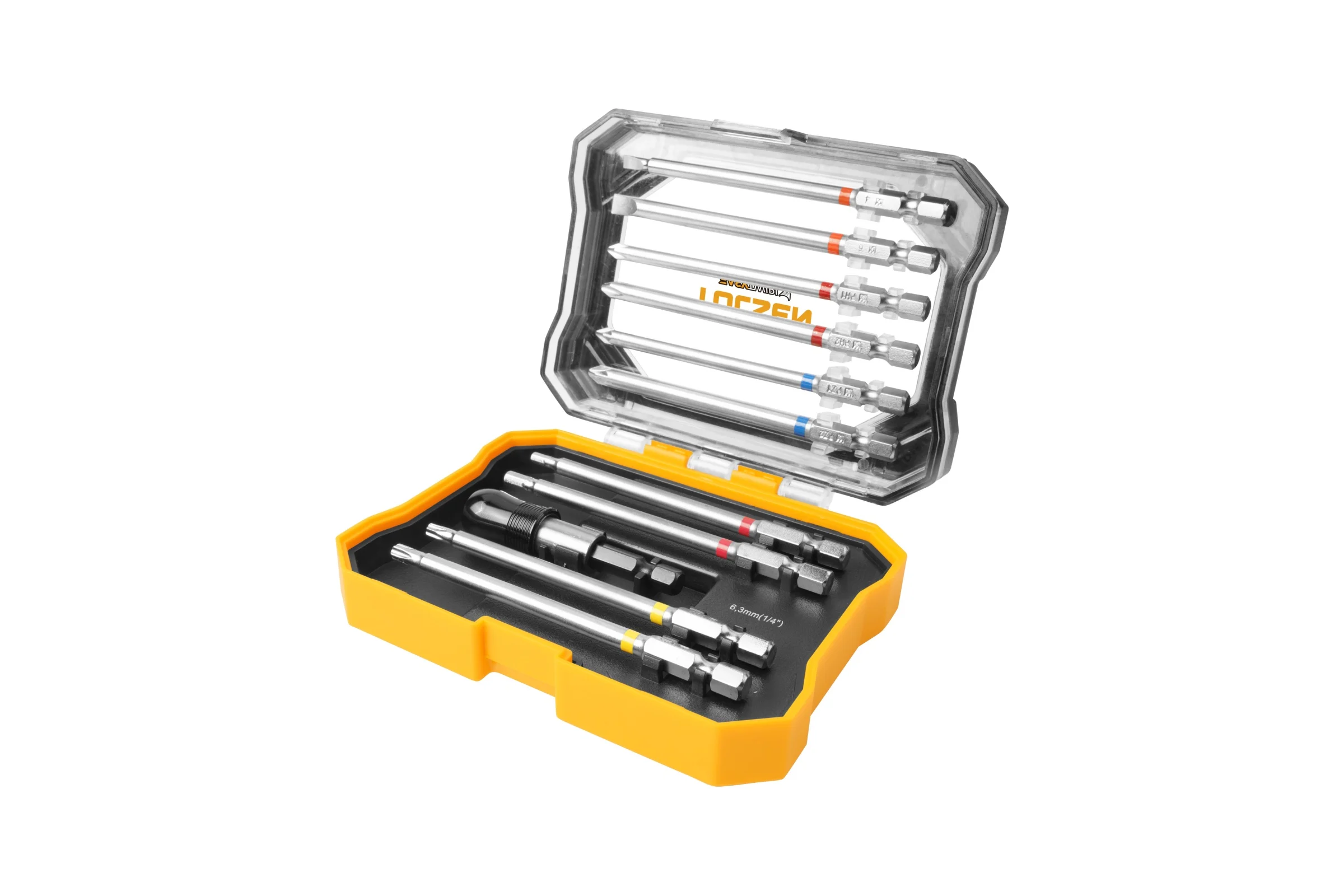 Набор вставок (бит) 1/4", PH, PZ, Hex, Torx, Slotted, 11 предметов TOLSEN 20375