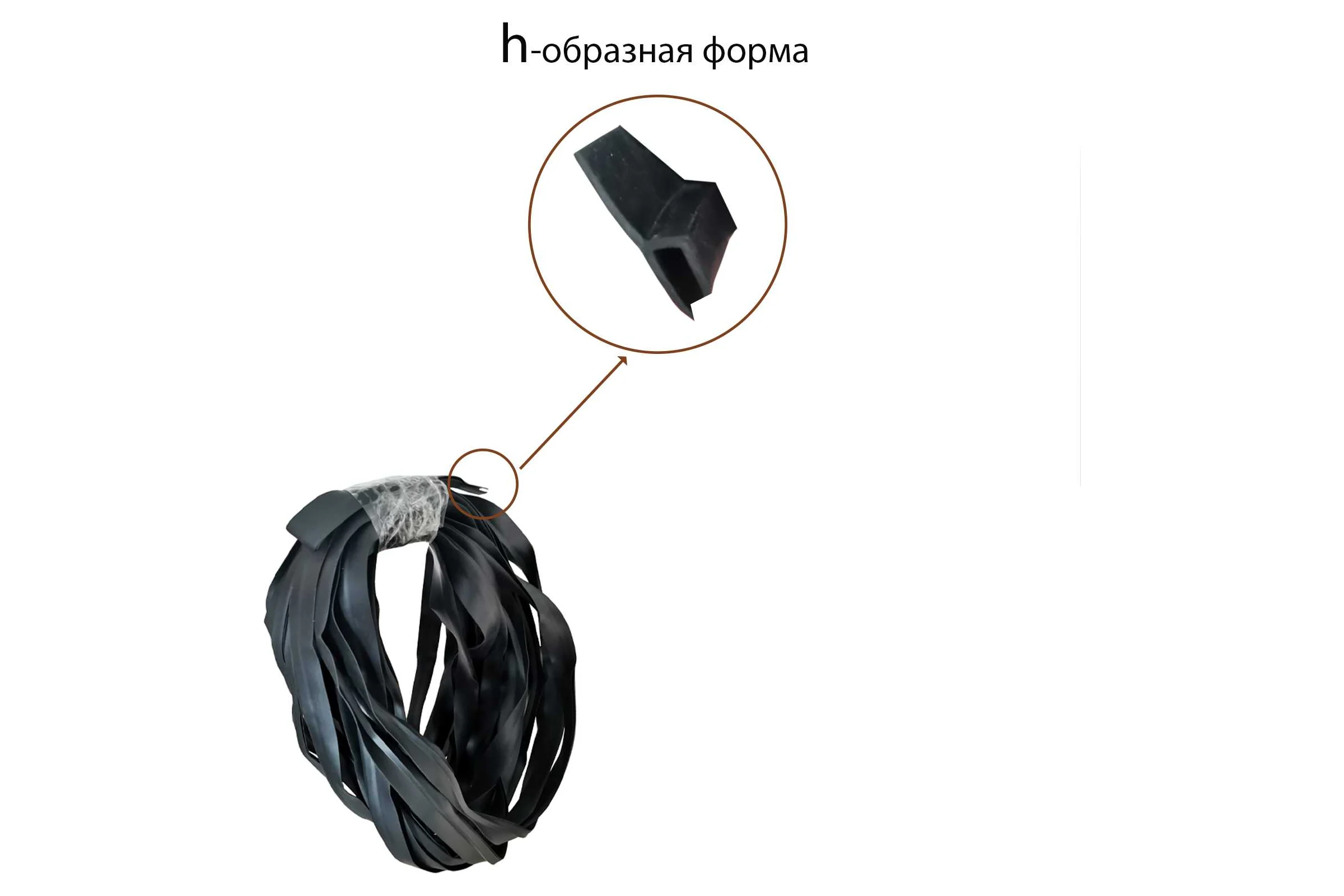 Уплотнительная лента Конструкция Нова черная, 12 метров 3388737
