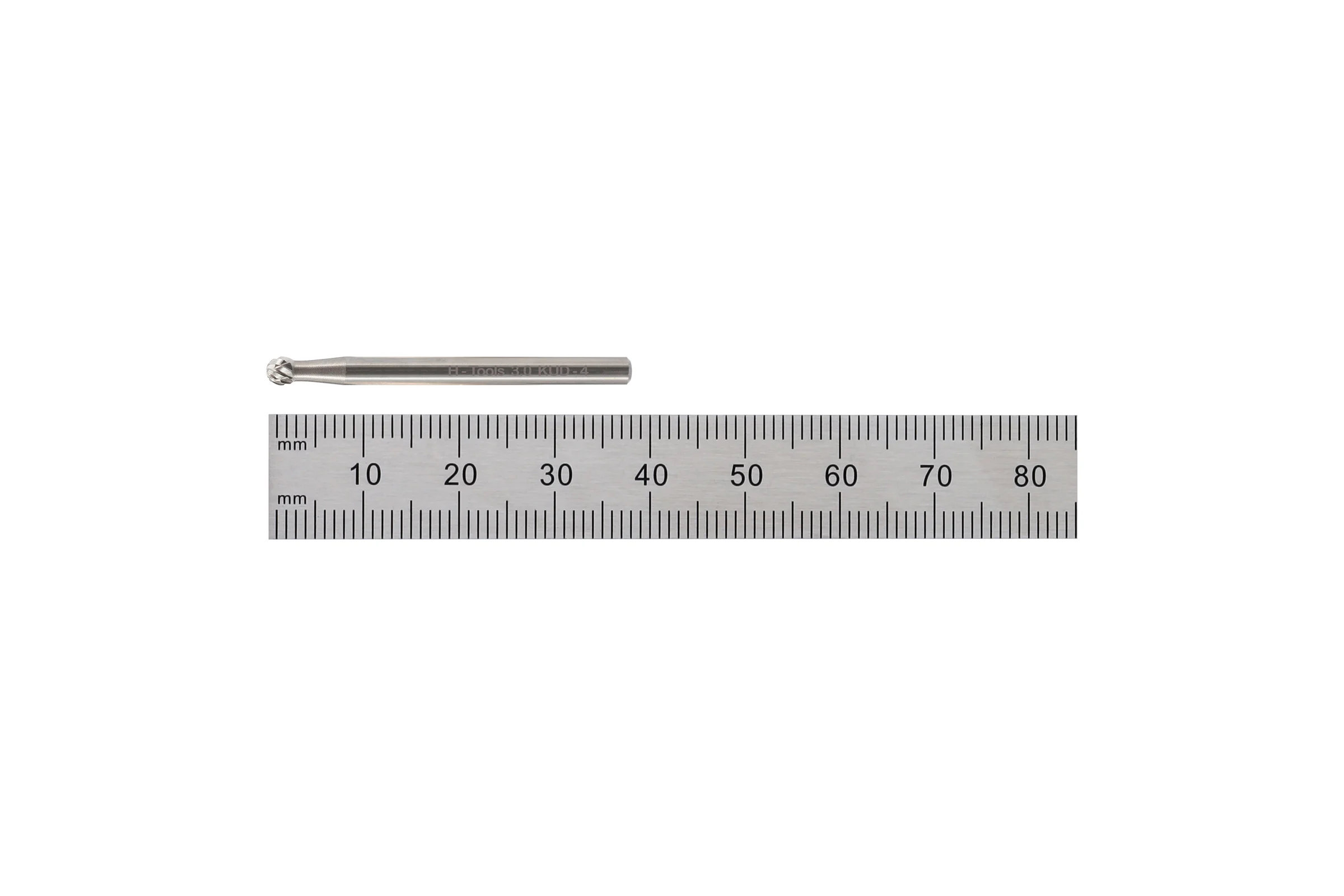 Бор-фреза твердосплавная H-Tools форма D(KUD) 3.0x3.0x38 S=3мм HM 116052HT