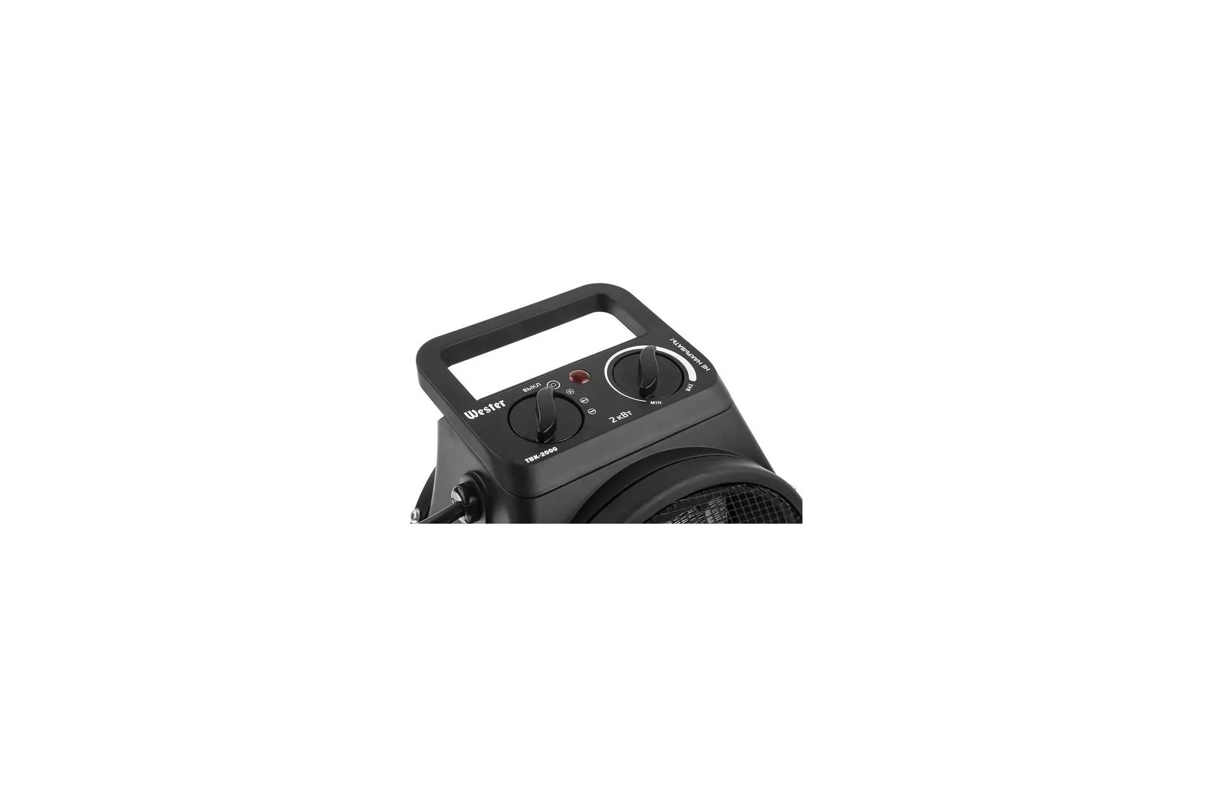 Тепловентилятор электрический WESTER TBK-2000 2 кВт, 197 м3/ч, 20 м2, 1.38 кг, керамический ТЭН 556646