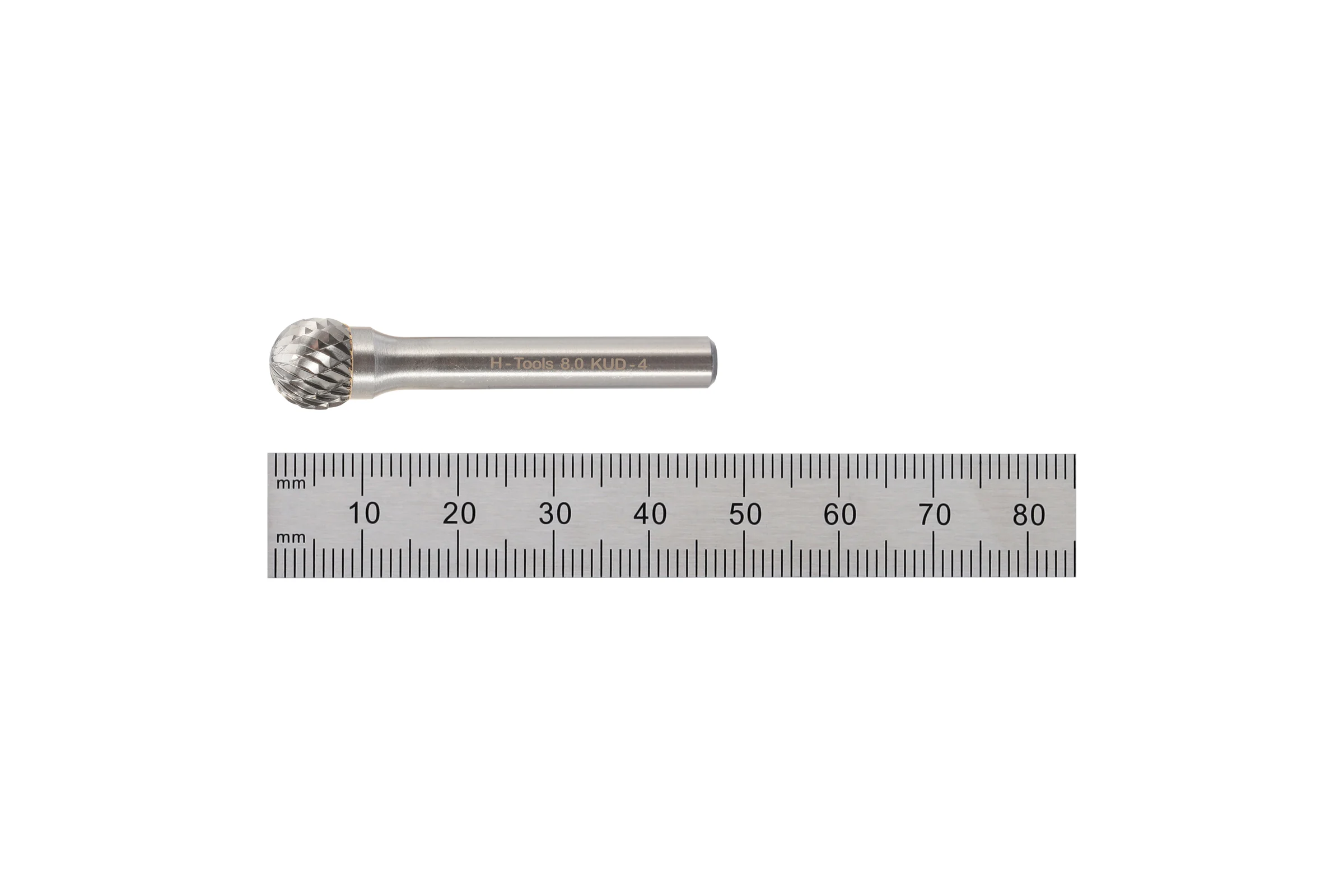Бор-фреза твердосплавная форма D(KUD) 8.0x7.2x47 мм, S=6 мм H-Tools HM 116042HT