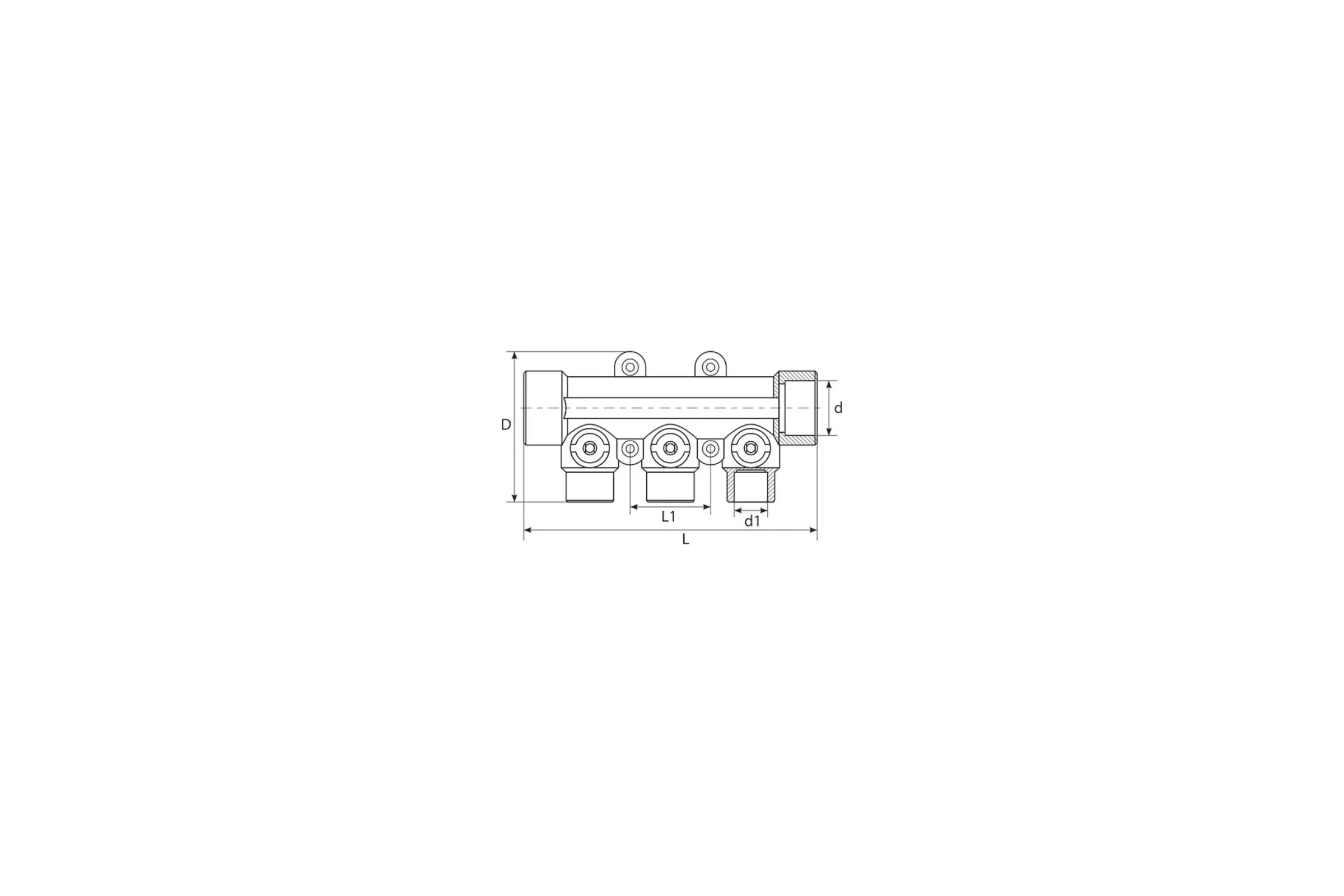 Коллектор TEBO PPR 25x20x2 выхода 030091251