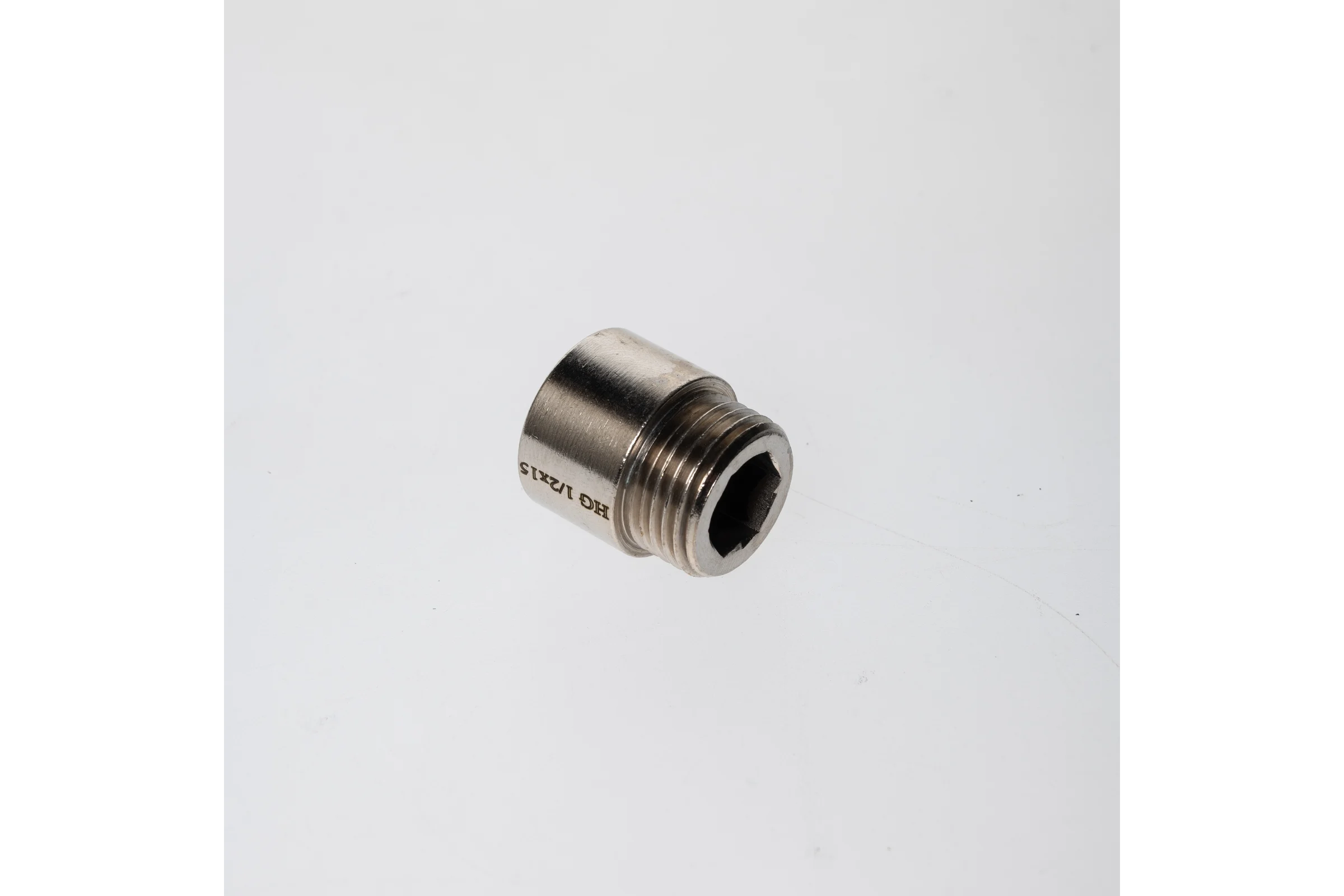 Гайка удлинительная HG S12 НР/ВР 1/2" x 15мм, никель 1896844