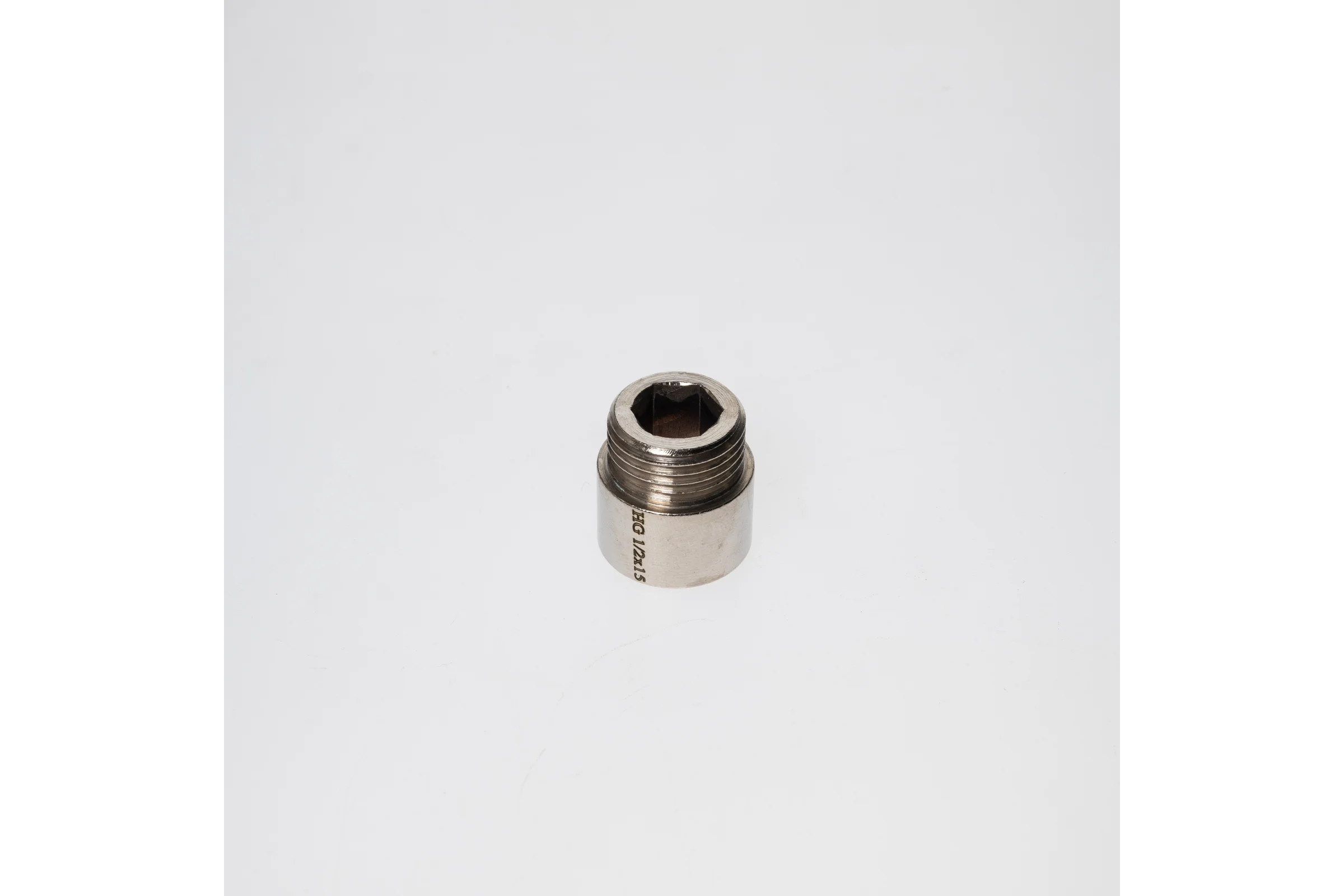 Гайка удлинительная HG S12 НР/ВР 1/2" x 15мм, никель 1896844