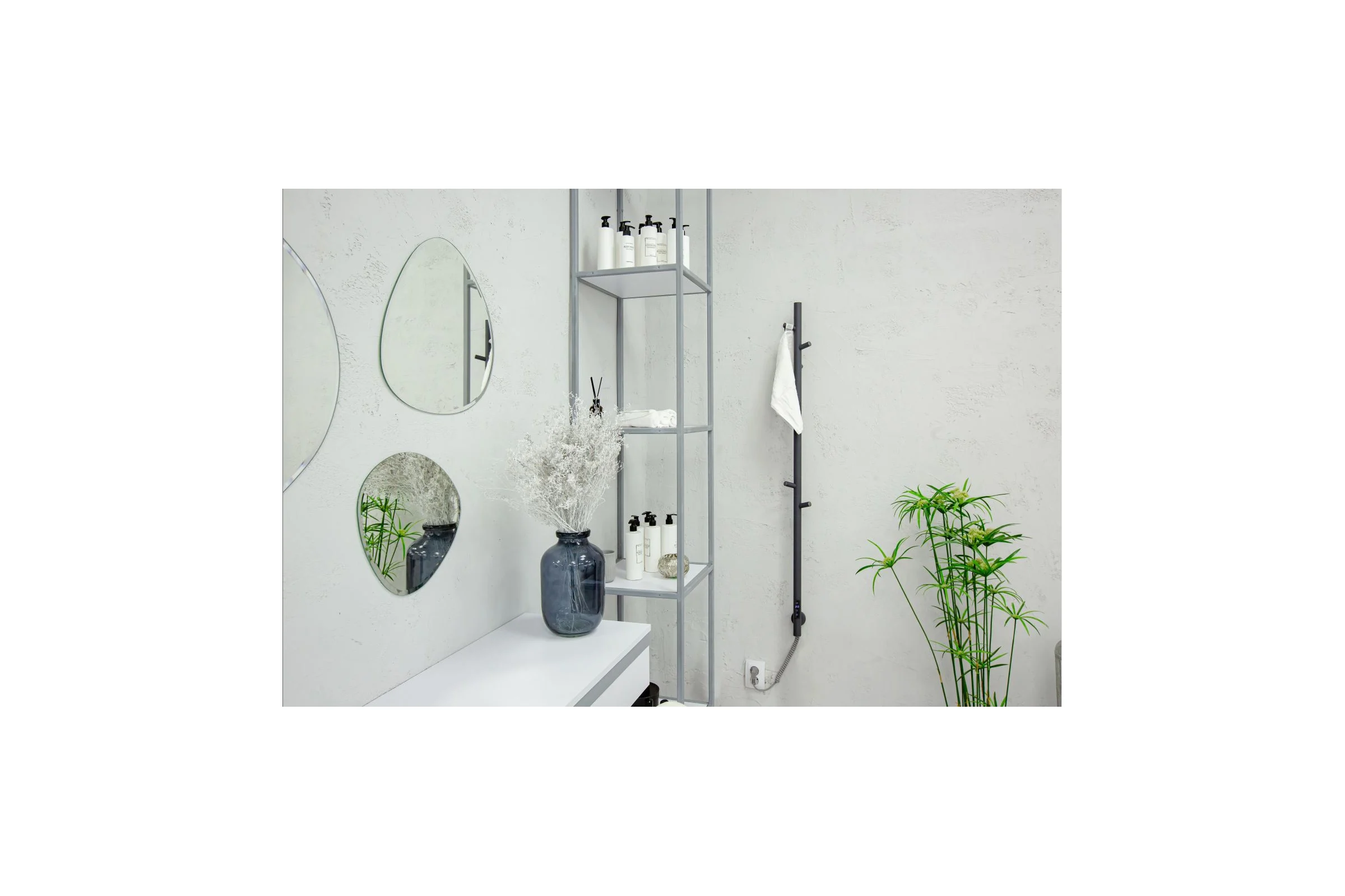 Полотенцесушитель электрический VINCEA 15x140, графит, таймер VTD-1DGE