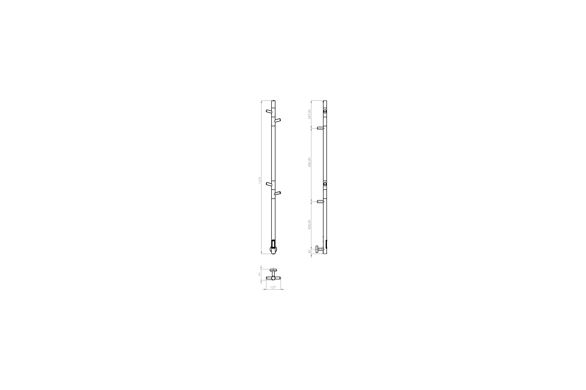 Полотенцесушитель электрический VINCEA 15x140, графит, таймер VTD-1DGE