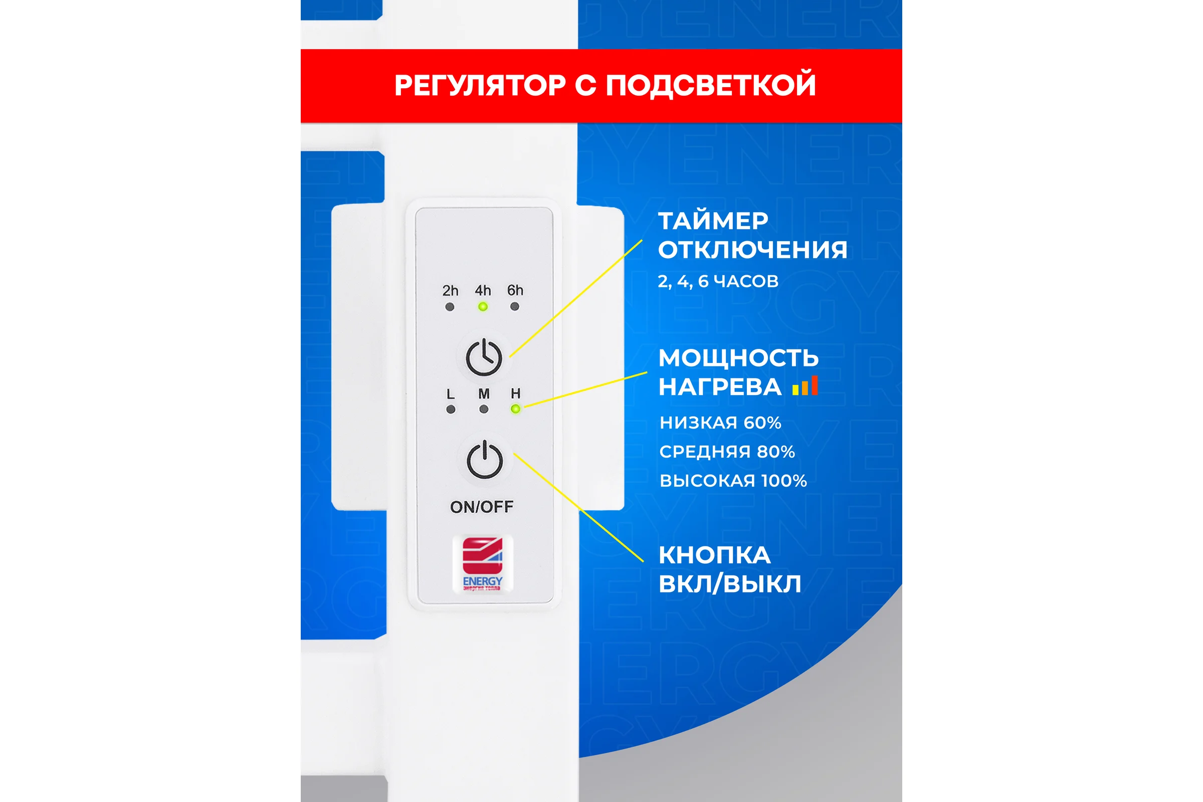 Электрический полотенцесушитель ENERGY CUBE 900x400 белый УТ-УТ-01124