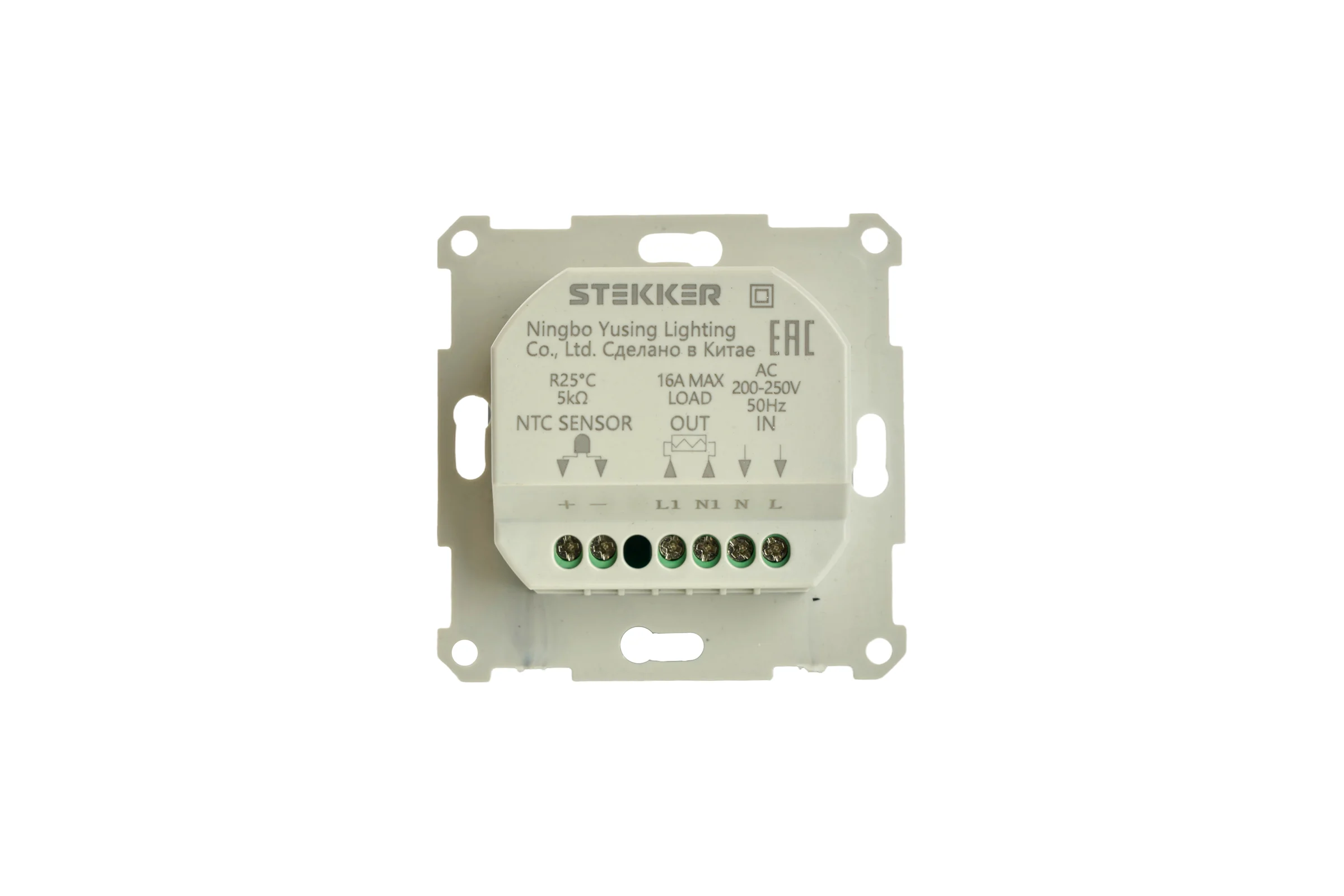 Терморегулятор механический для теплого пола (механизм) STEKKER, GLS00-7117-05, 250В, 3500 Вт, серия Катрин, шампань, 49743