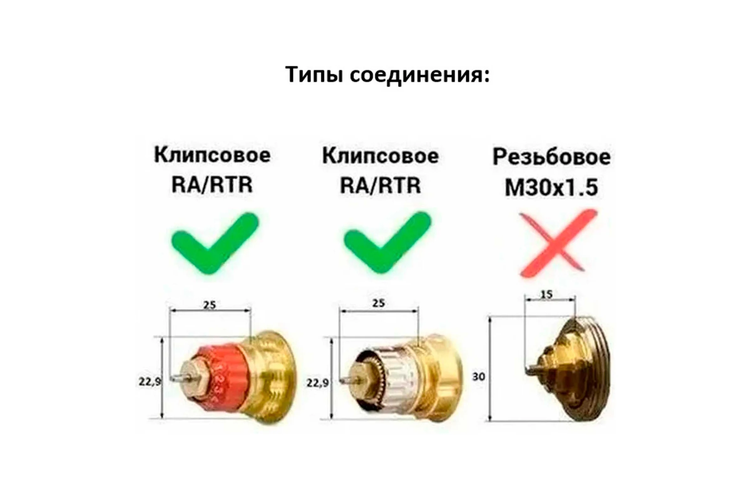 Термостатическая головка Heizen TW-3 для радиаторного клапана с клипс. соедин. 3TWHCO