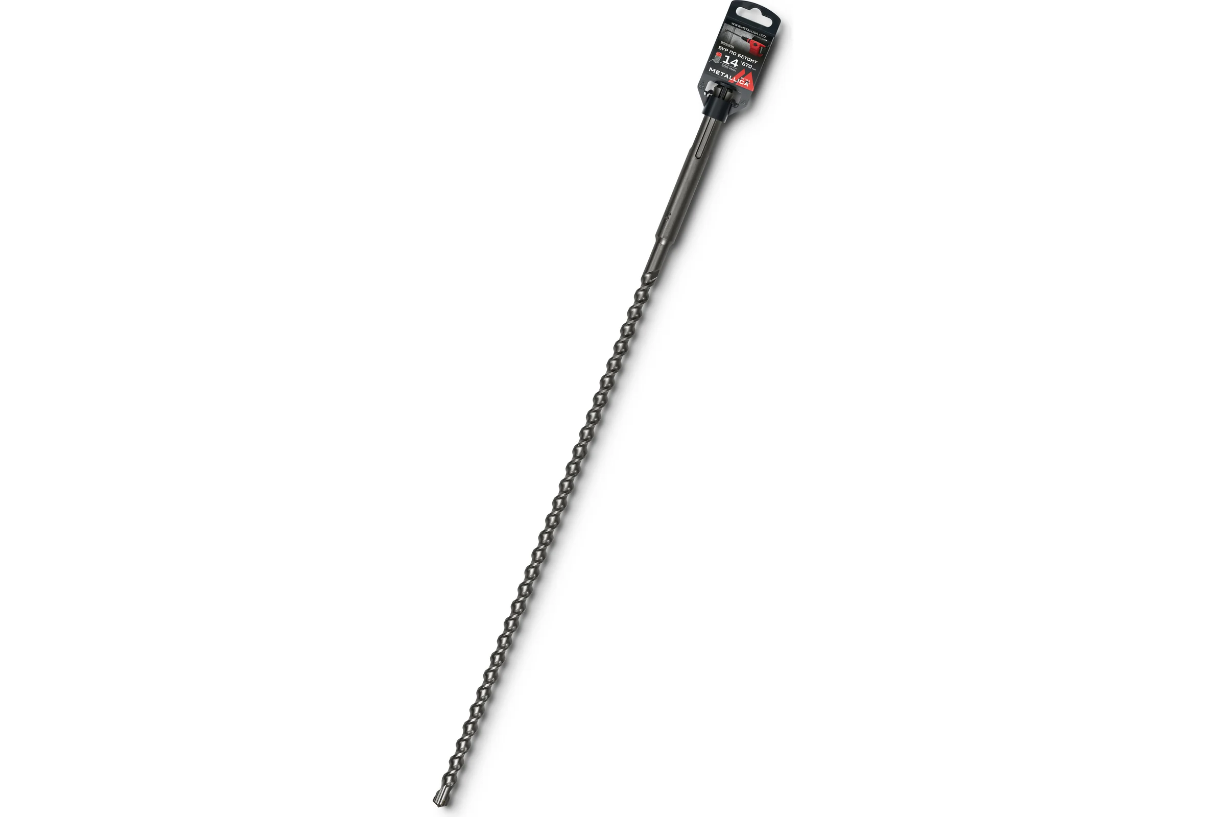 Бур по бетону SDS-max 14x670/530 мм, Х-напайка, 2 спирали METALLICA Ultra 905906
