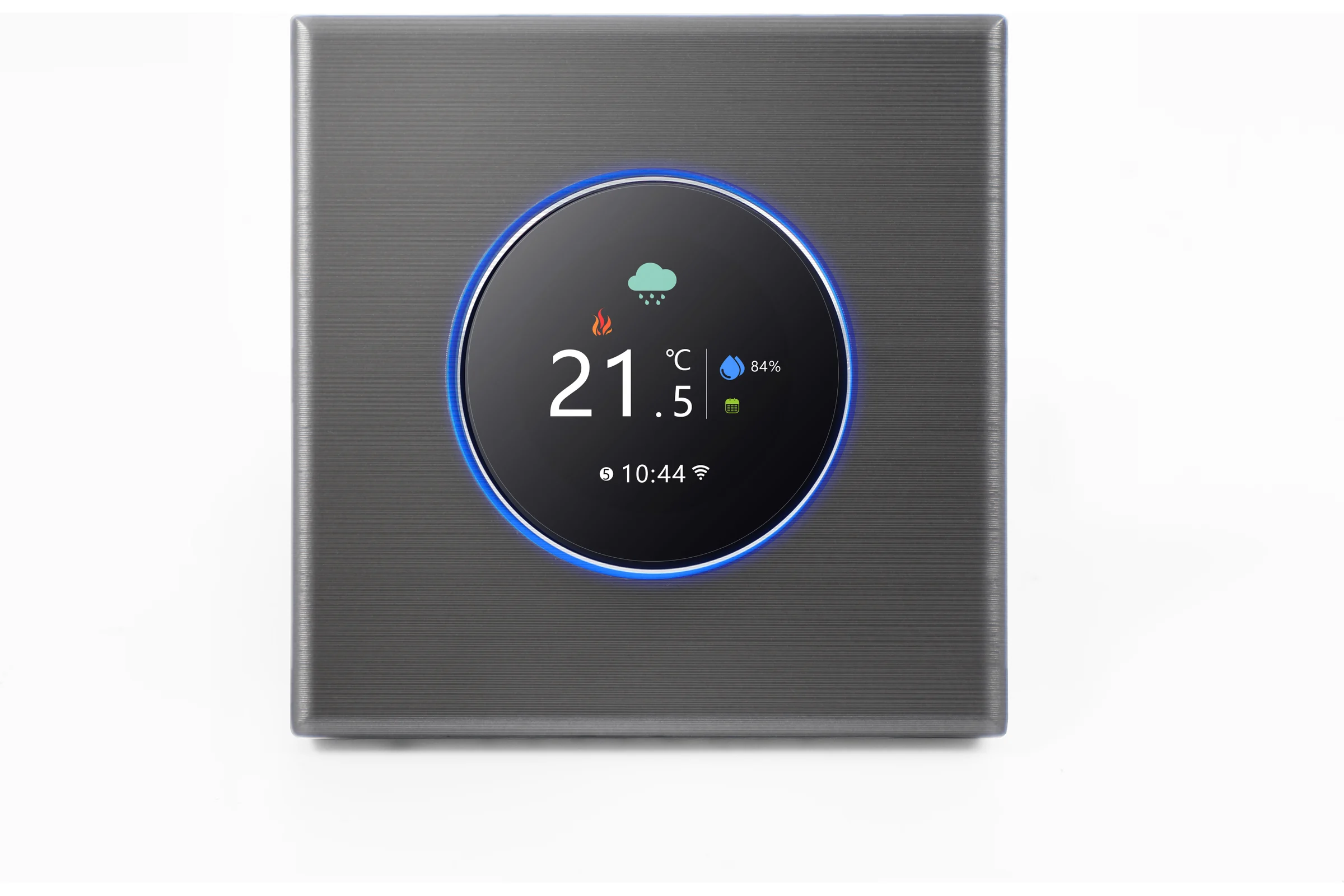 Умный термостат для электрического теплого пола UMNOO с zigbee модулем, с круглой интеллектуальной ручкой, серия 7000, серебристый BHT-7000GBLZB-Silver trz0006