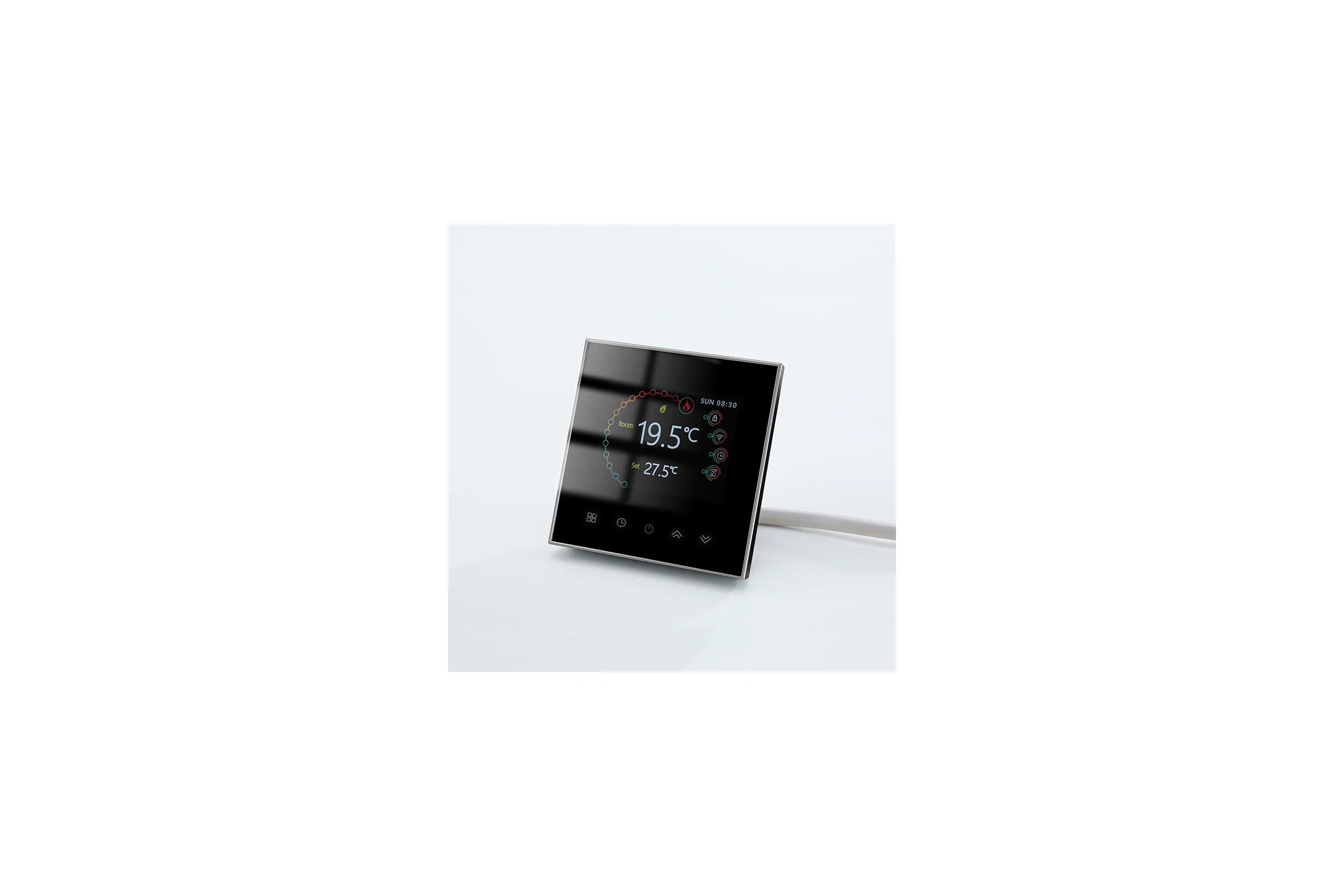 Умный термостат для теплого пола UMNOO с модулем wifi, cерия 2002, черный BHT-2002GBLW-Black trw0040