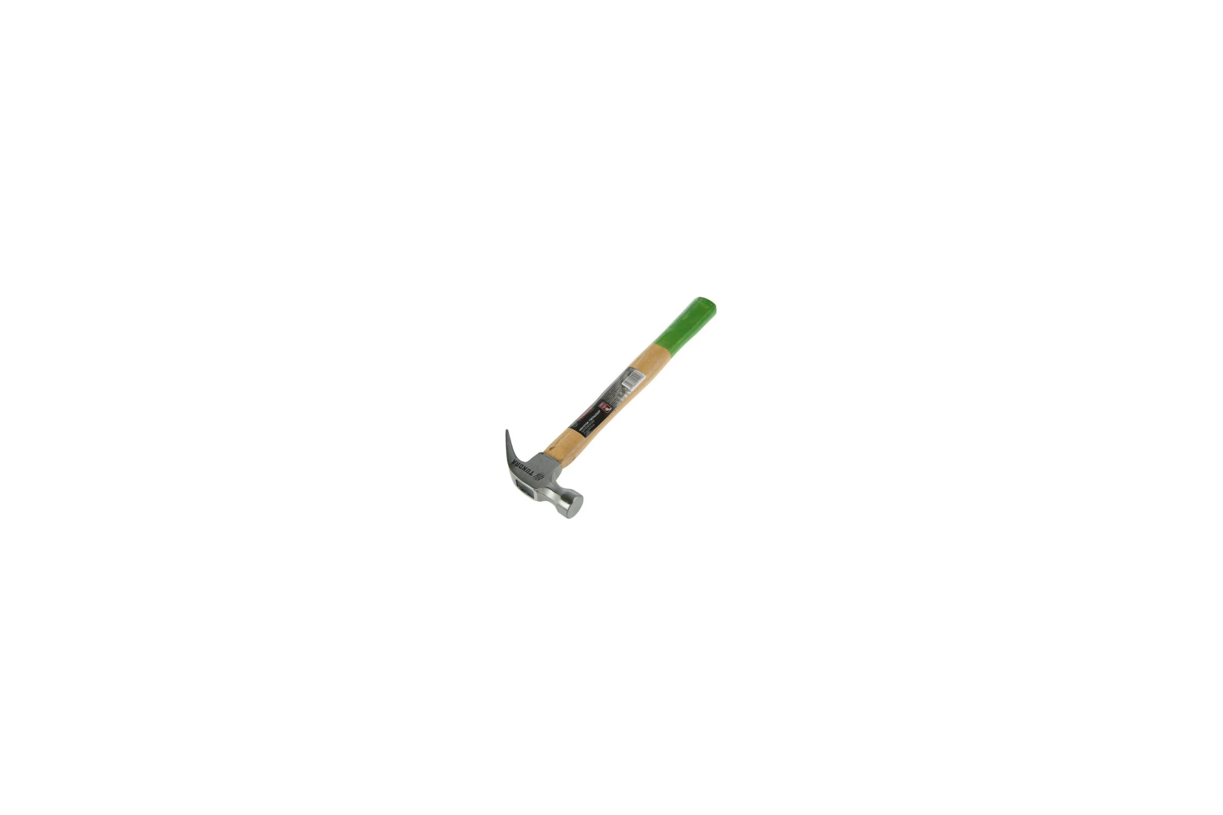 Молоток-гвоздодер TUNDRA деревянная рукоятка, 250 г 882001