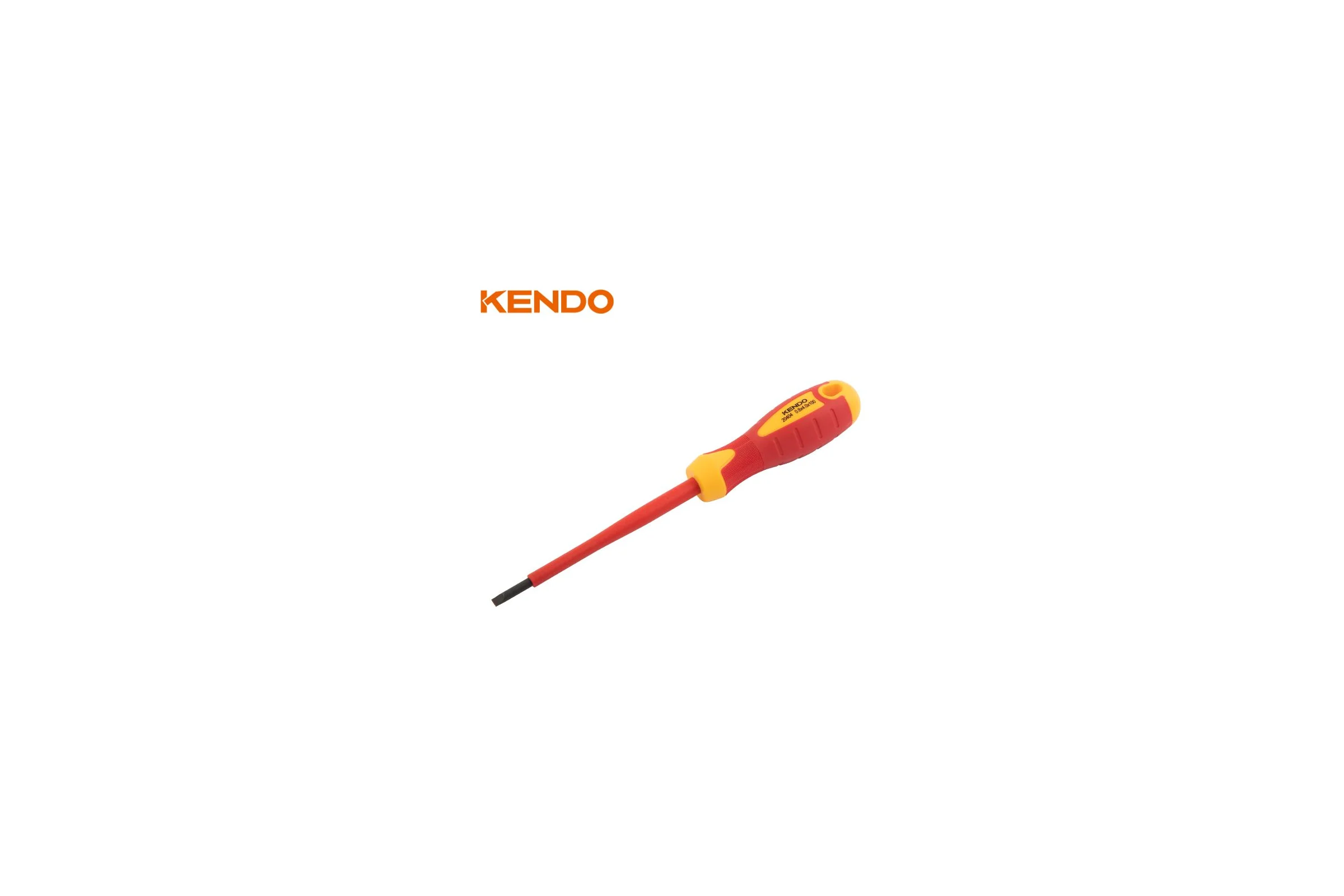 Отвертка диэлектрическая шлицевая KENDO VDE SL3.5x100 мм, 1000 В 20403
