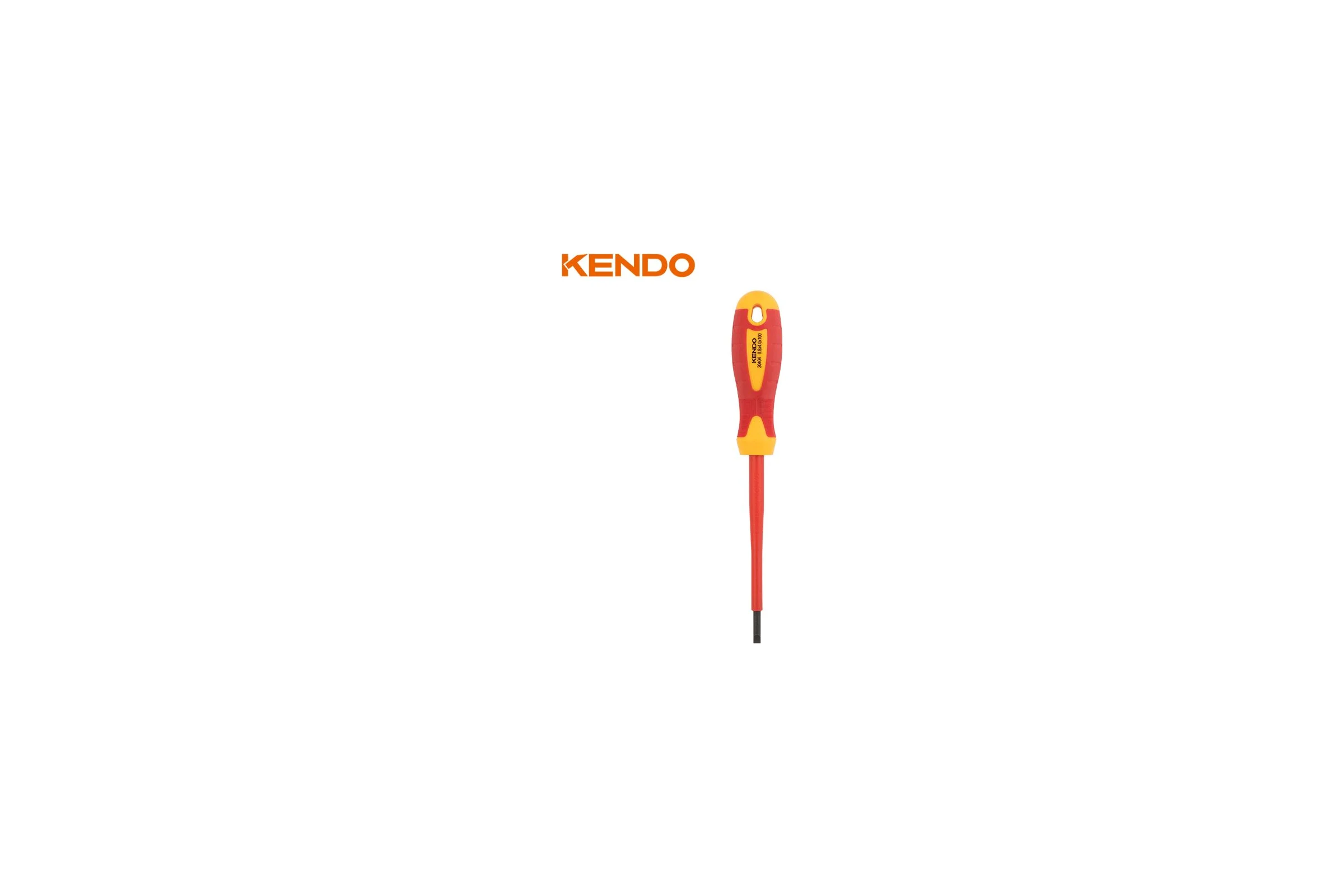 Отвертка диэлектрическая шлицевая KENDO VDE SL3.5x100 мм, 1000 В 20403