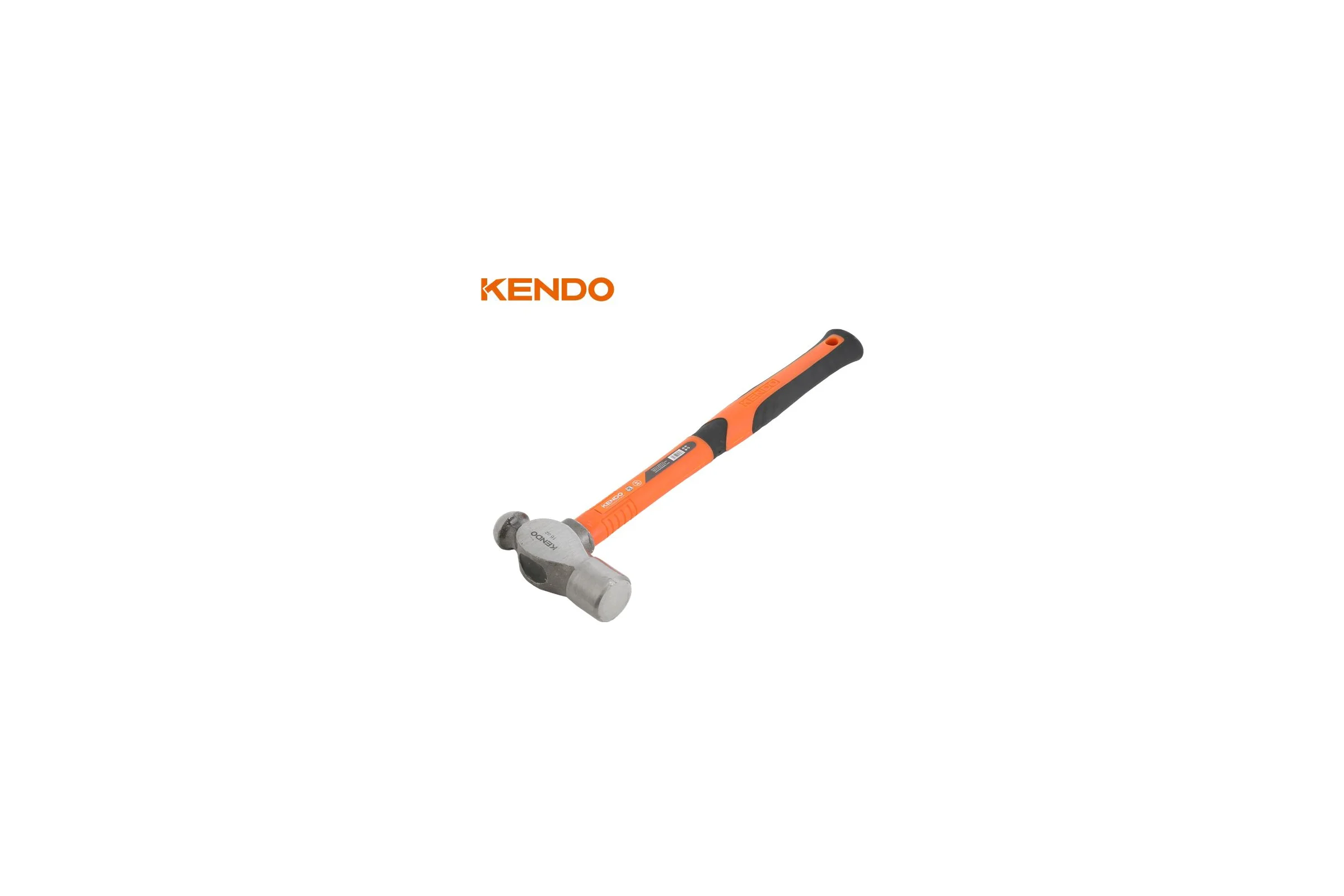 Молоток с круглым бойком KENDO с фибергласовой рукояткой, 900 гр 25147