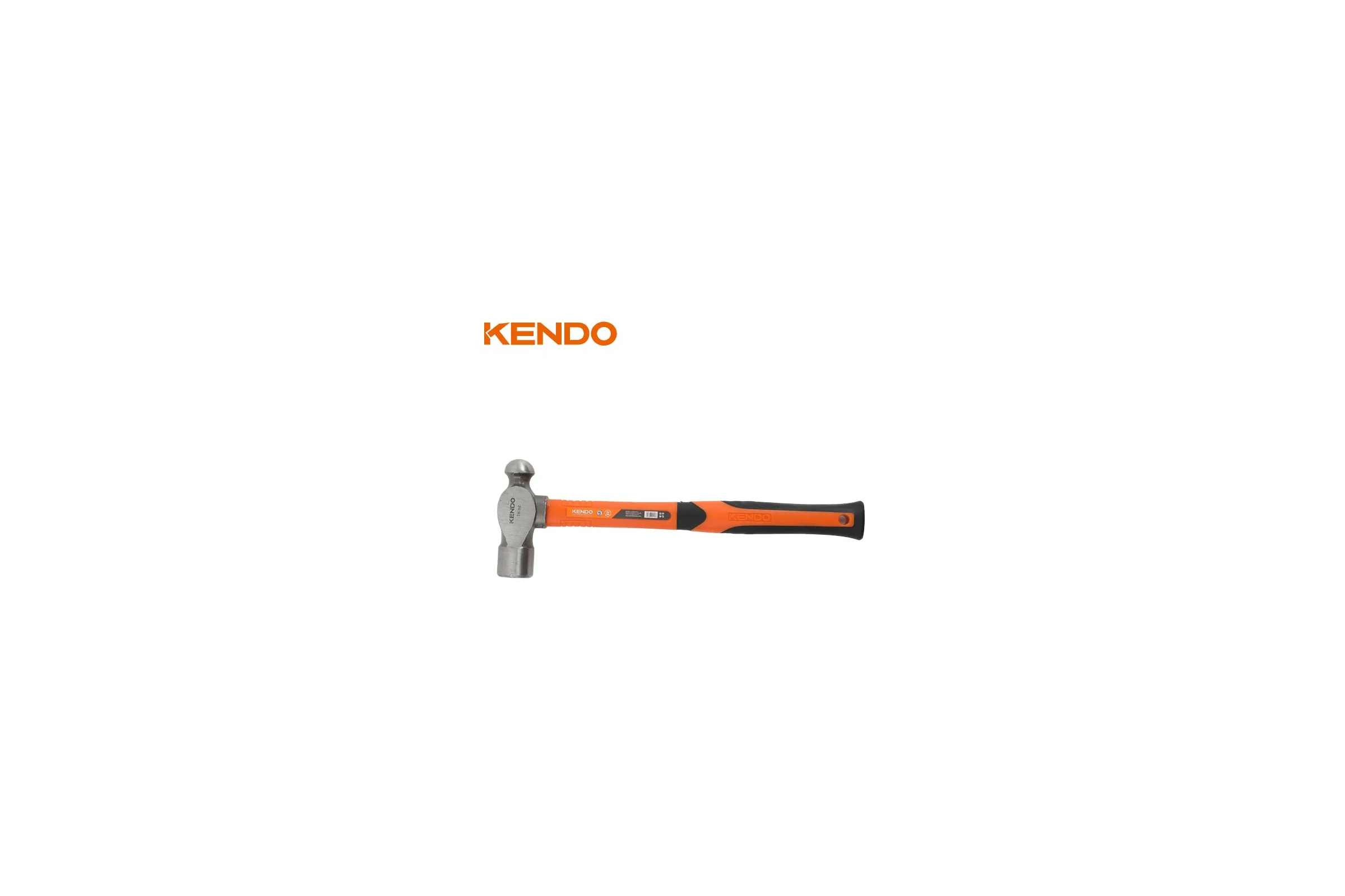 Молоток с круглым бойком KENDO с фибергласовой рукояткой, 900 гр 25147