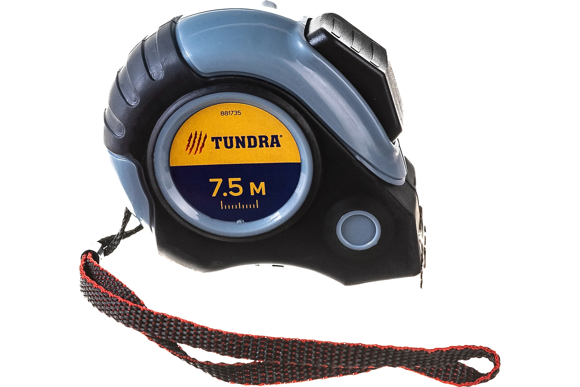 Рулетка TUNDRA двухкомпонентный корпус, автостоп, 7.5 м х 25 мм, магнитный зацеп 881735
