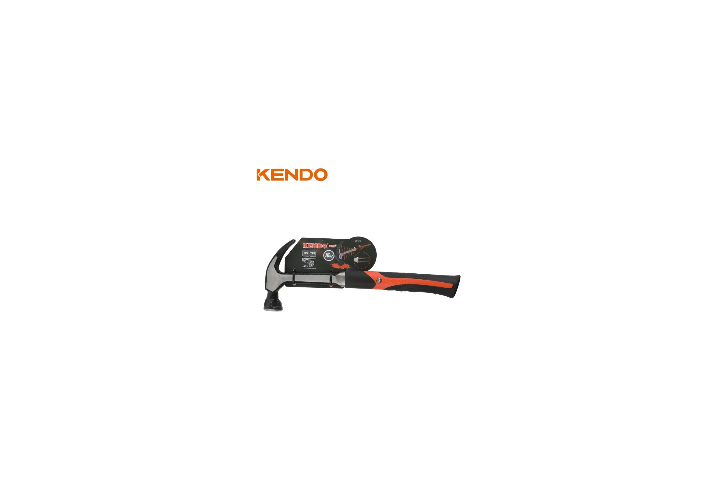 Молоток-гвоздодер KENDO 450 г 25126