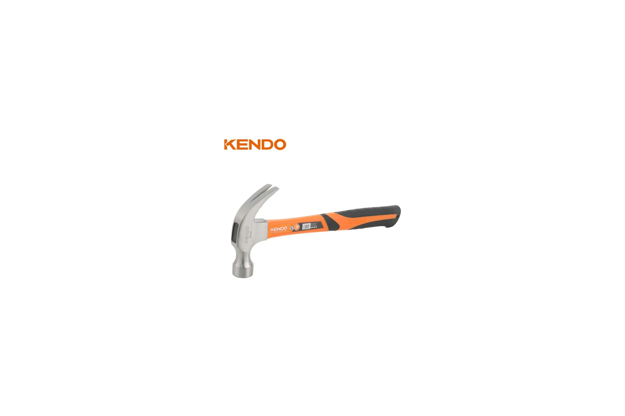 Молоток-гвоздодер KENDO с фибергласовой рукояткой, 340 гр 25105
