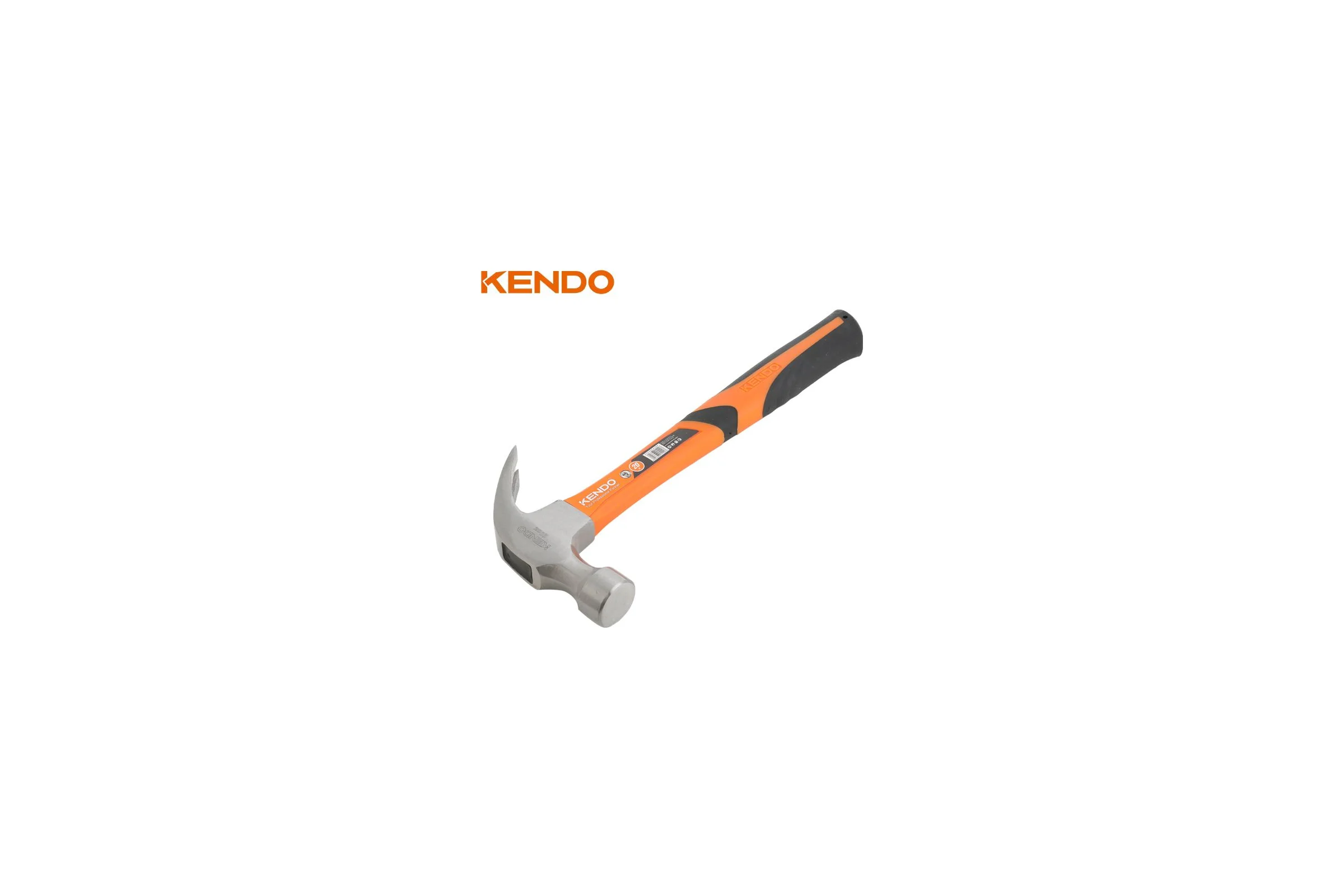 Молоток-гвоздодер KENDO с фибергласовой рукояткой, 340 гр 25105