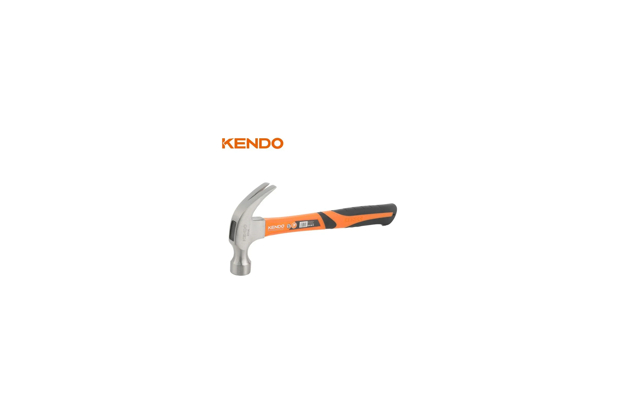 Молоток-гвоздодер KENDO с фибергласовой рукояткой, 340 гр 25105