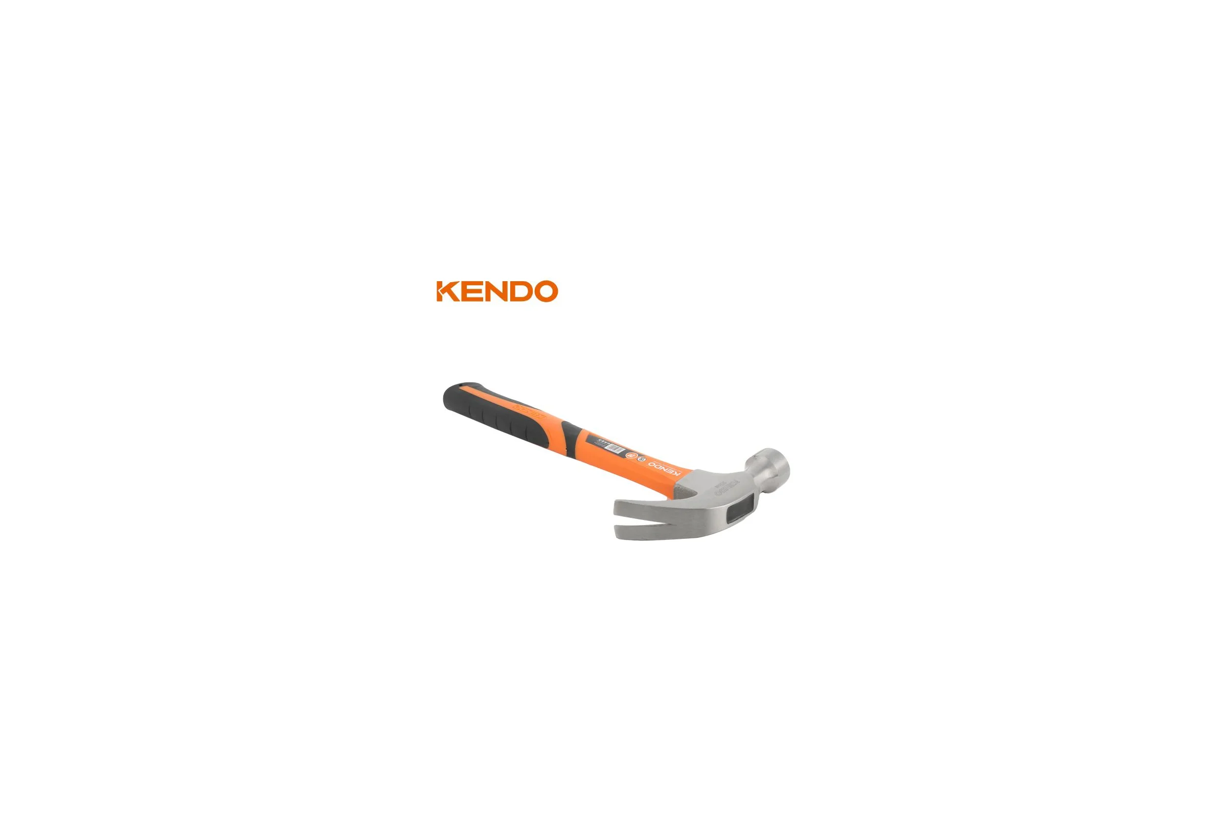 Молоток-гвоздодер KENDO с фибергласовой рукояткой, 340 гр 25105