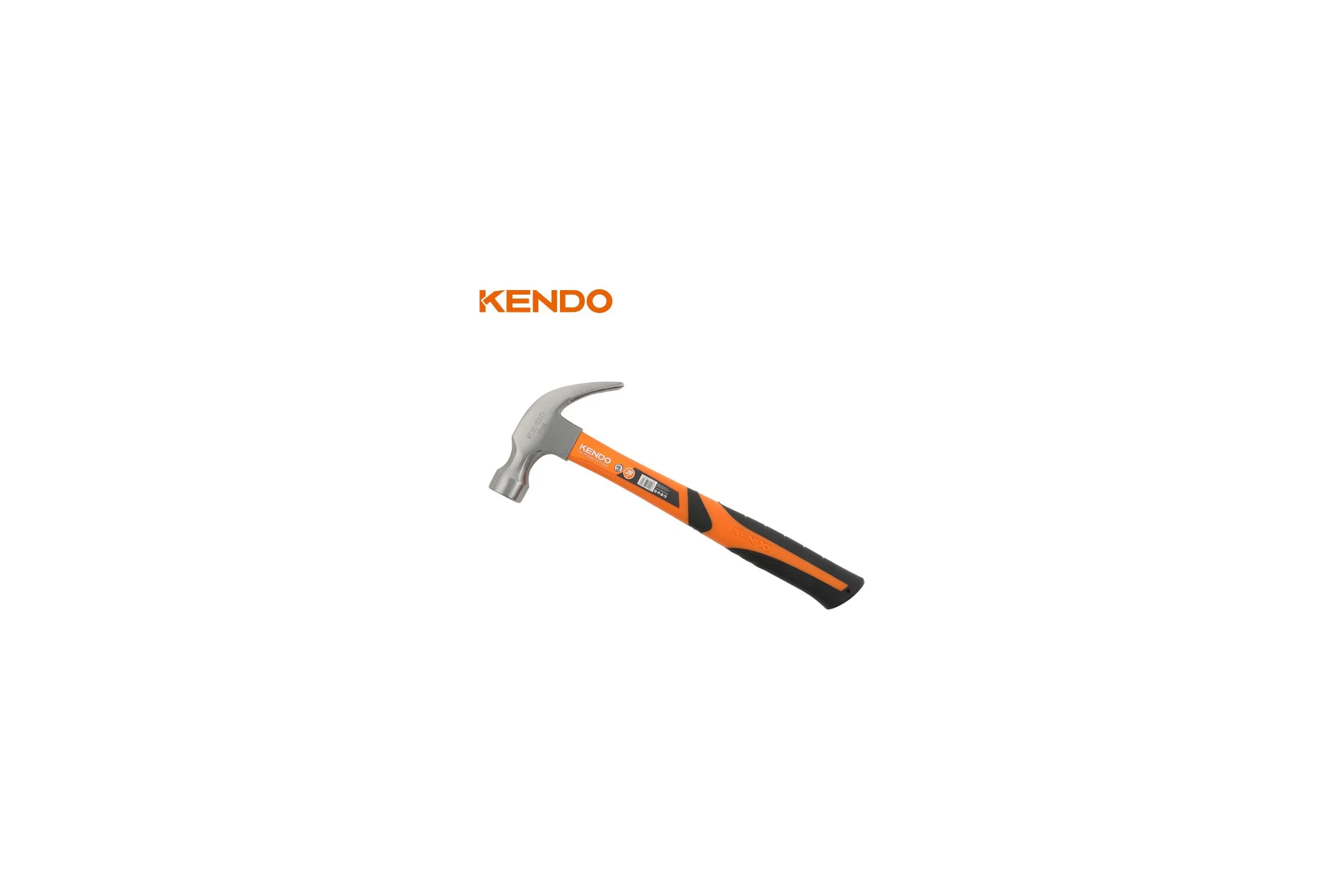 Молоток-гвоздодер KENDO с фибергласовой рукояткой, 340 гр 25105