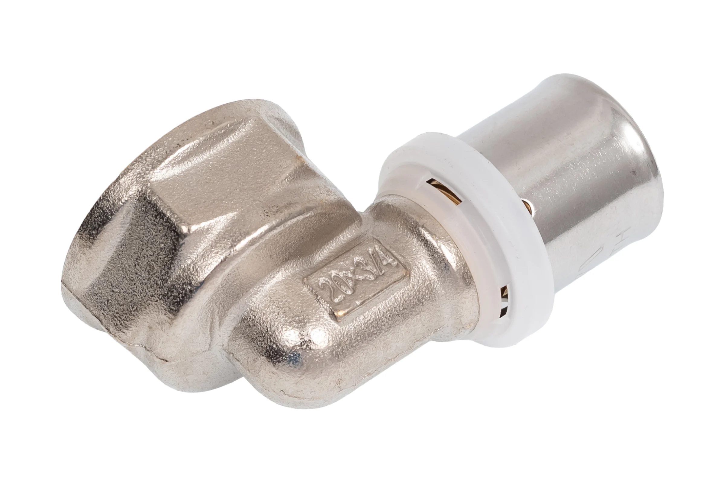 Пресс-фитинг угольник с переходом на внутреннюю резьбу 20x3/4" MVI PF.531.0505