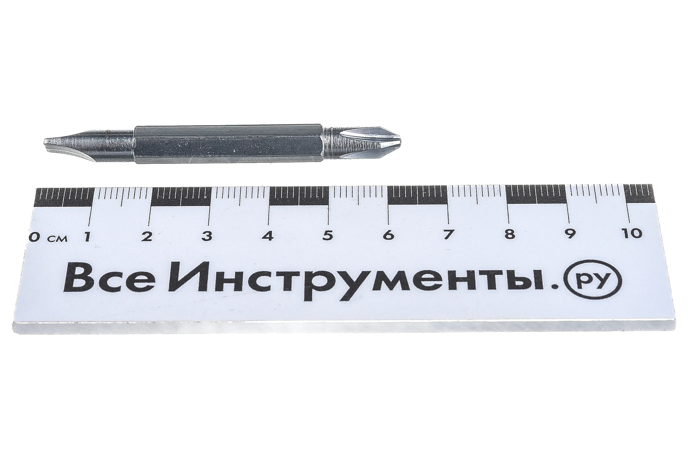 Комбинированная отвертка ТУНДРА 2 в 1 PH2 и SL6 х 38 мм, без магнита, 2К рукоятка 1858814