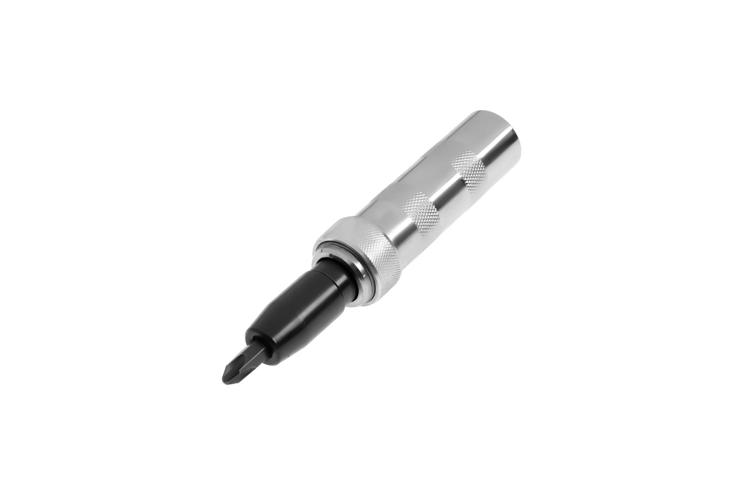 Отвертка ударно-поворотная ТУНДРА 1/2", с битами 6 шт., металлическая рукоятка, кейс 1722205