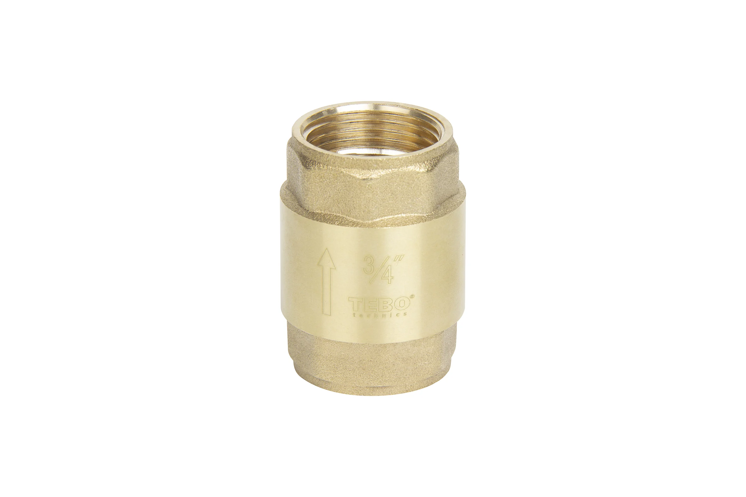 Клапан обратный с латунным сердечником TEBO ВН/ВН 1/2" T-Ко.701.12.CN