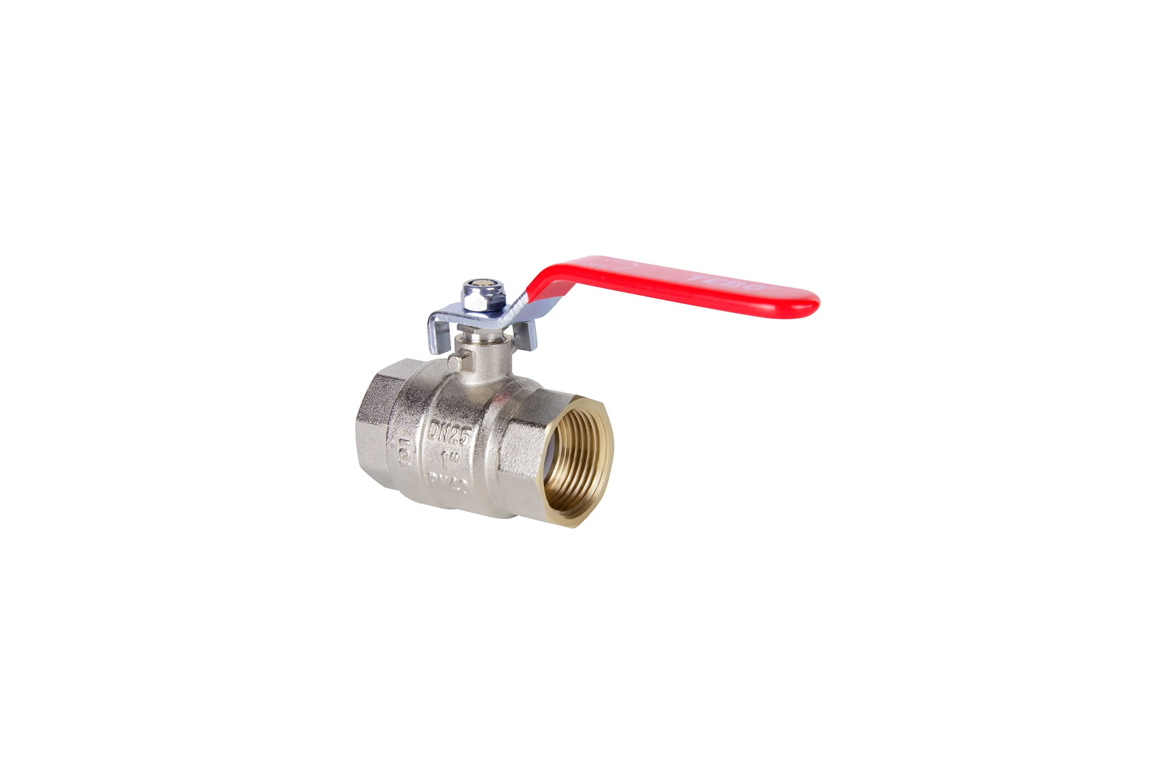 Кран шаровой полный проход TEBO ВН/ВН 1/2" ручка T-КШ.101.12.КР.CN