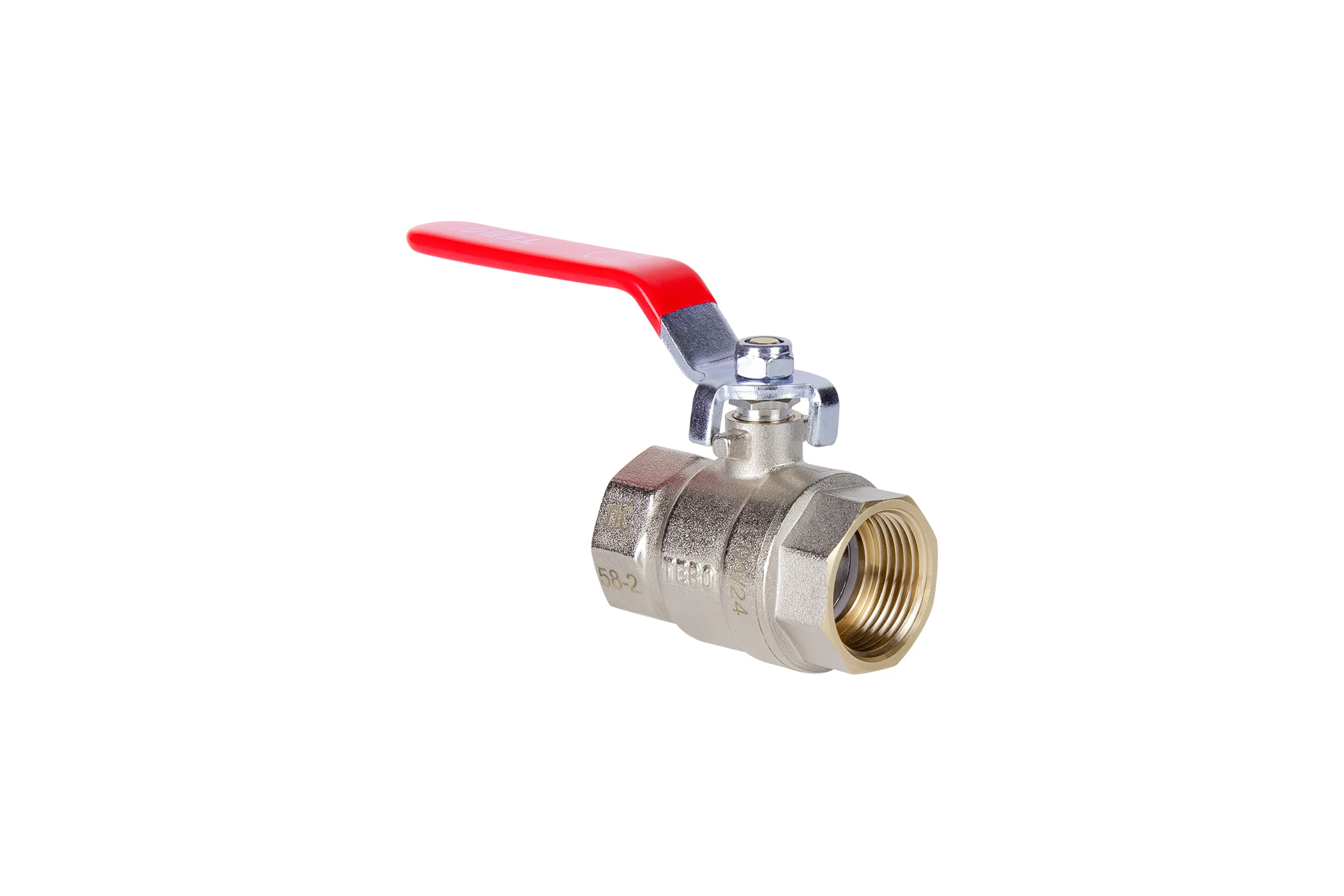 Кран шаровой полный проход TEBO ВН/ВН 3/4" ручка T-КШ.101.34.КР.CN